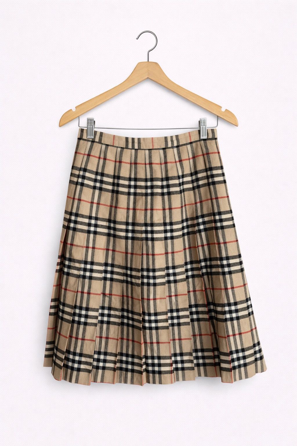 Burberry Vintage Burberrys Nova Check Pleated Skirt | Wool Blend Size 27" / US 4 / IT 40 - 3 Thumbnail