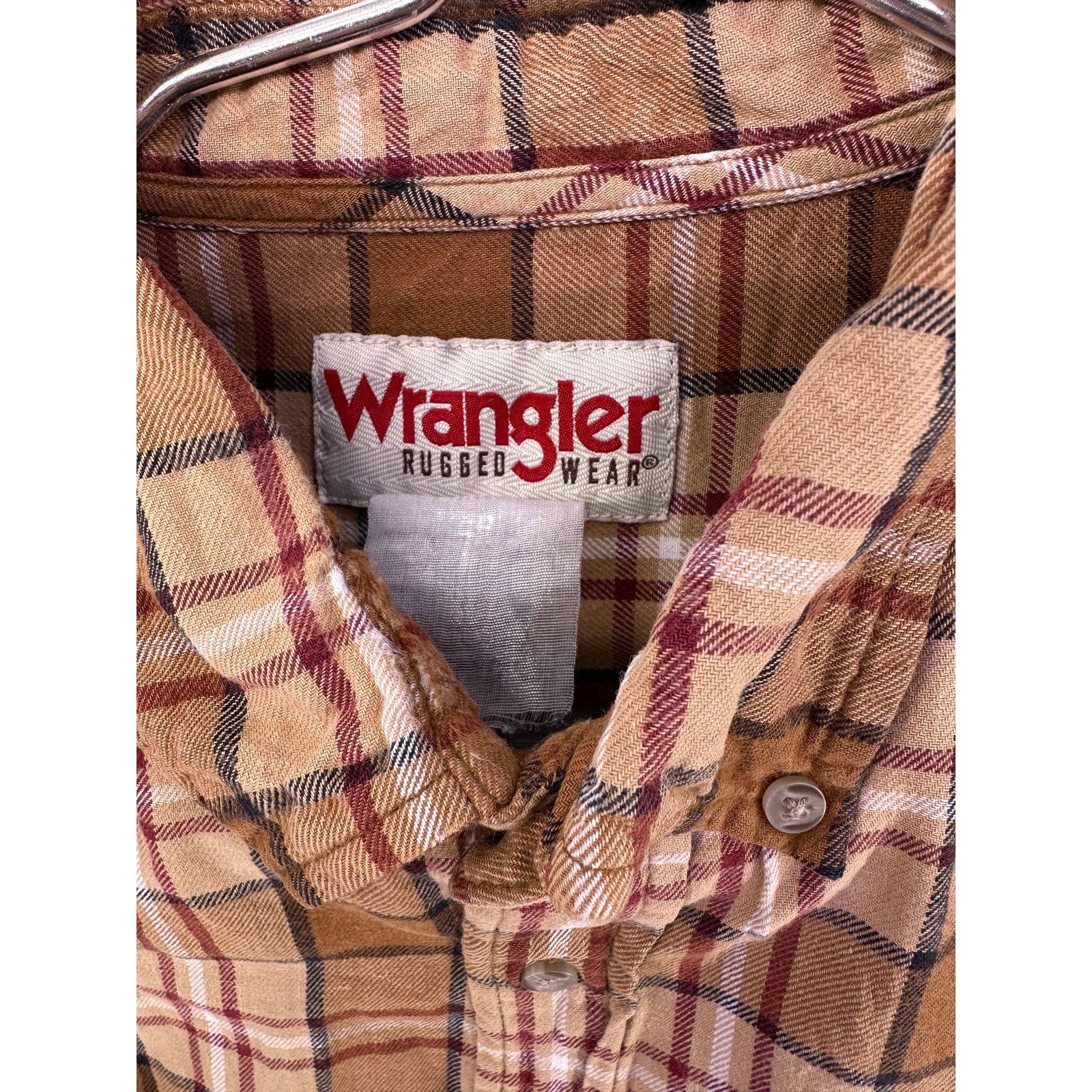 Wrangler Wrangler Rugged Wear Brown Flannel Button Down Work Wear Size US L / EU 52-54 / 3 - 5 Thumbnail