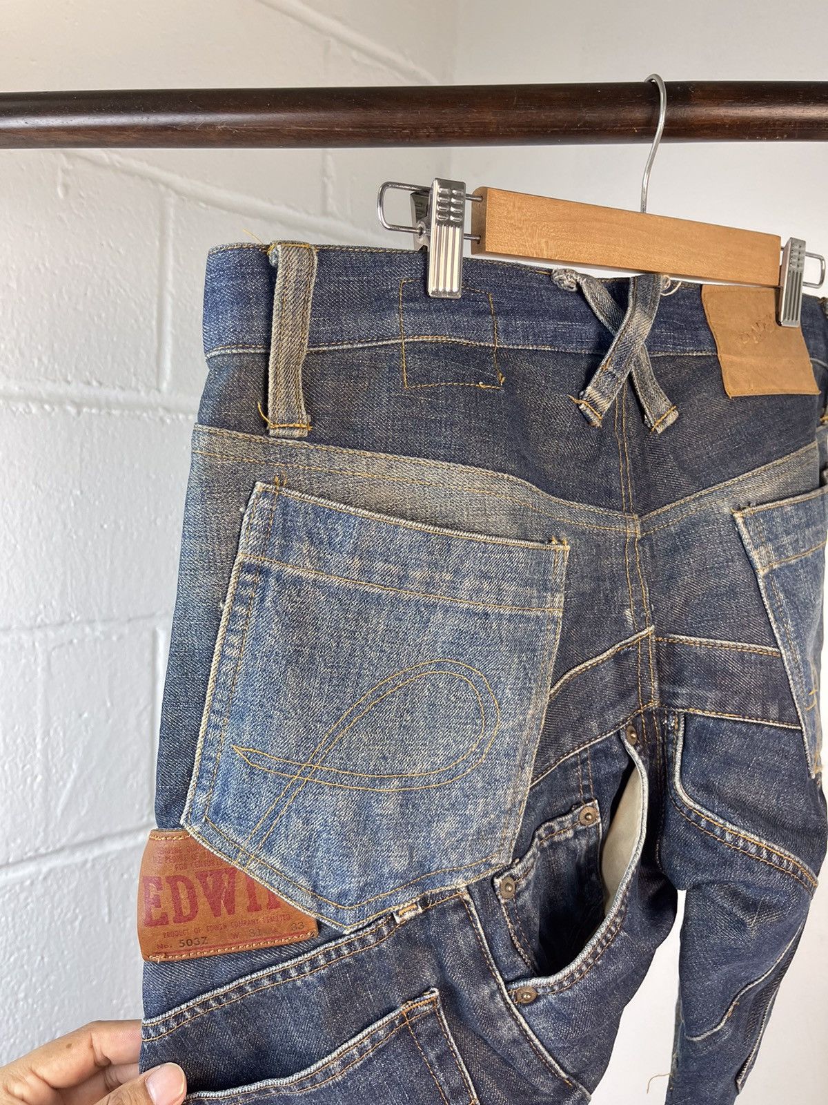 20471120 × Beauty Beast A/W2000 20471120 Reconstruction Denim Pants Size US 34 / EU 50 - 16 Thumbnail