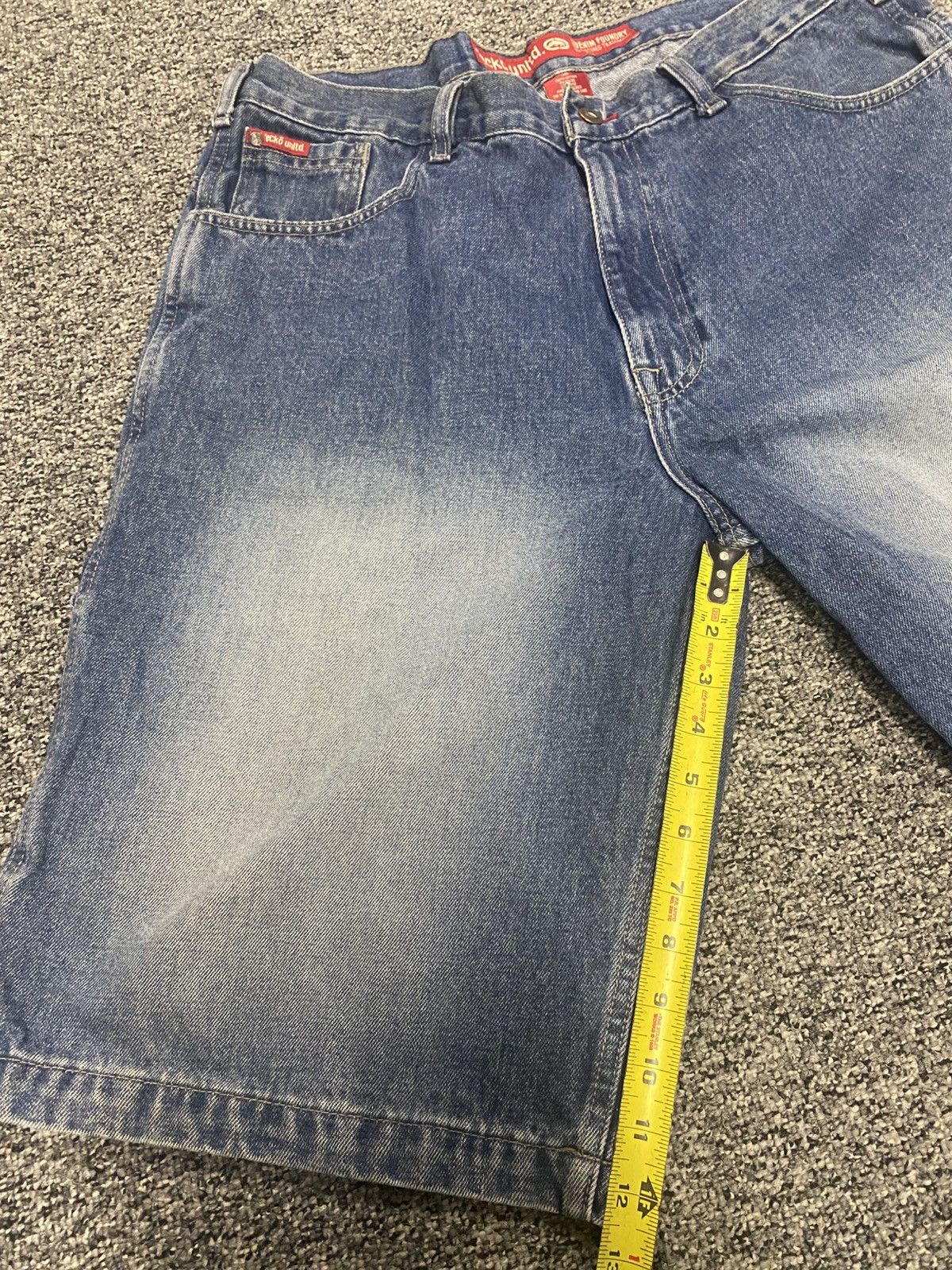 Ecko Unltd. × Vintage Ecko UNLTD Shorts Mens 38 Blue Jean Loose Baggy Skater Y2K Size US 38 / EU 54 - 8 Thumbnail