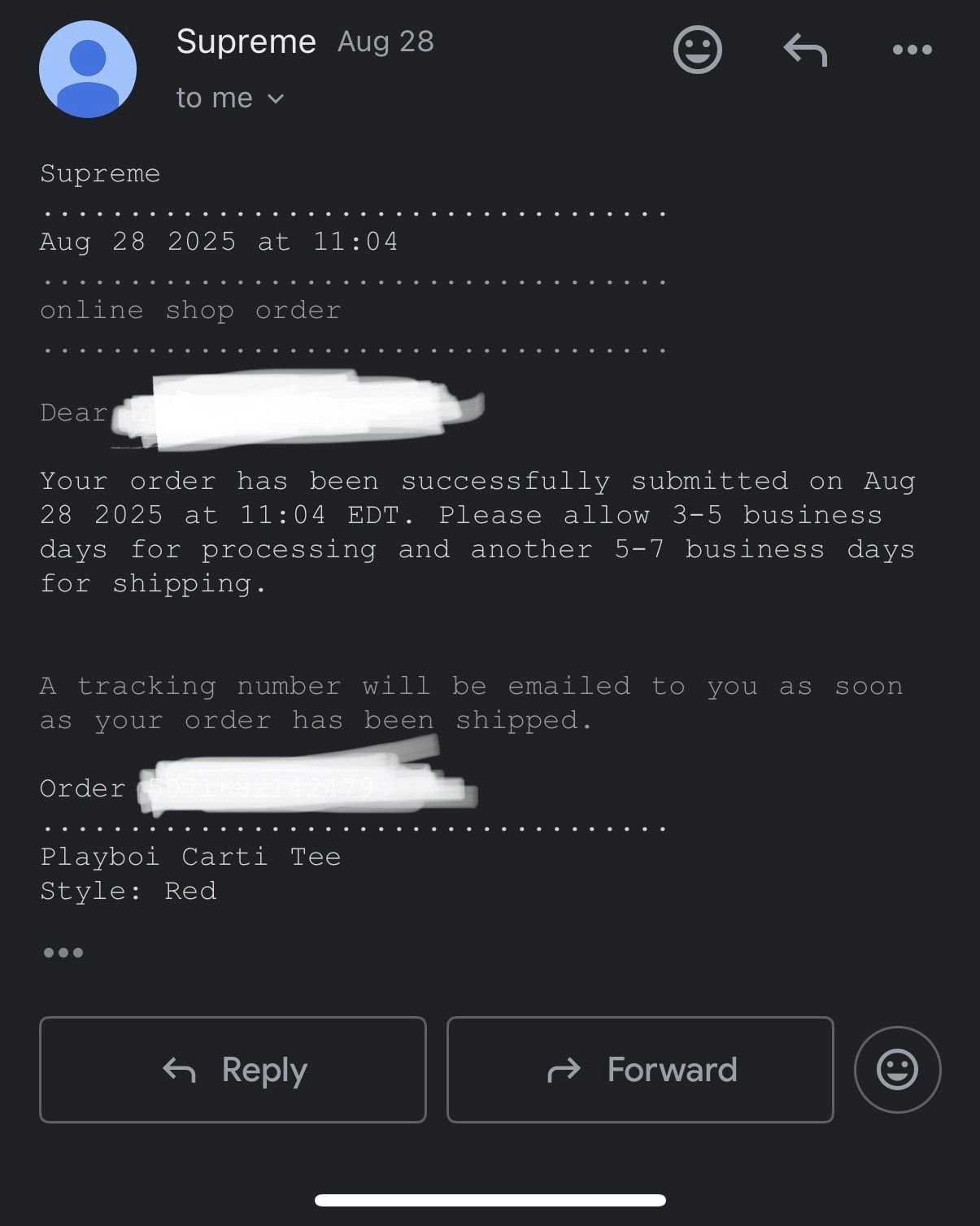 Supreme Playboi Carti Tee Size US XXL / EU 58 / 5 - 2 Thumbnail