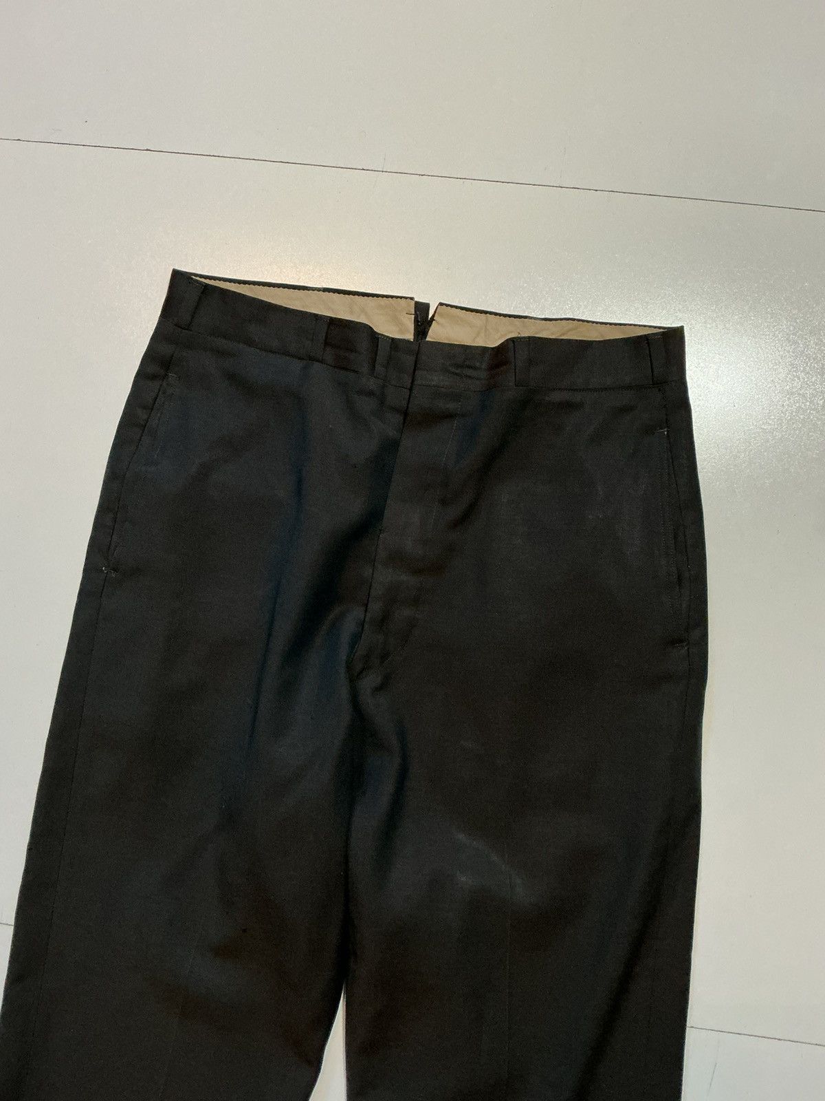 Vintage Vintage 60s Talon Zipper Cuffed Wool Hollywood Dress Pants Size US 32 / EU 48 - 4 Thumbnail