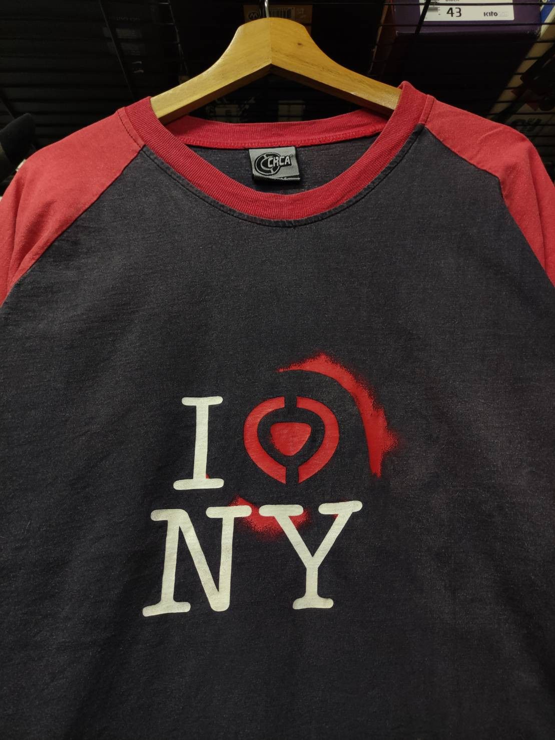 C1RCA Vtg 00's Circa Skateboarding " I LOVE NY " Raglan 3/4 Sleeve Size US L / EU 52-54 / 3 - 1 Thumbnail
