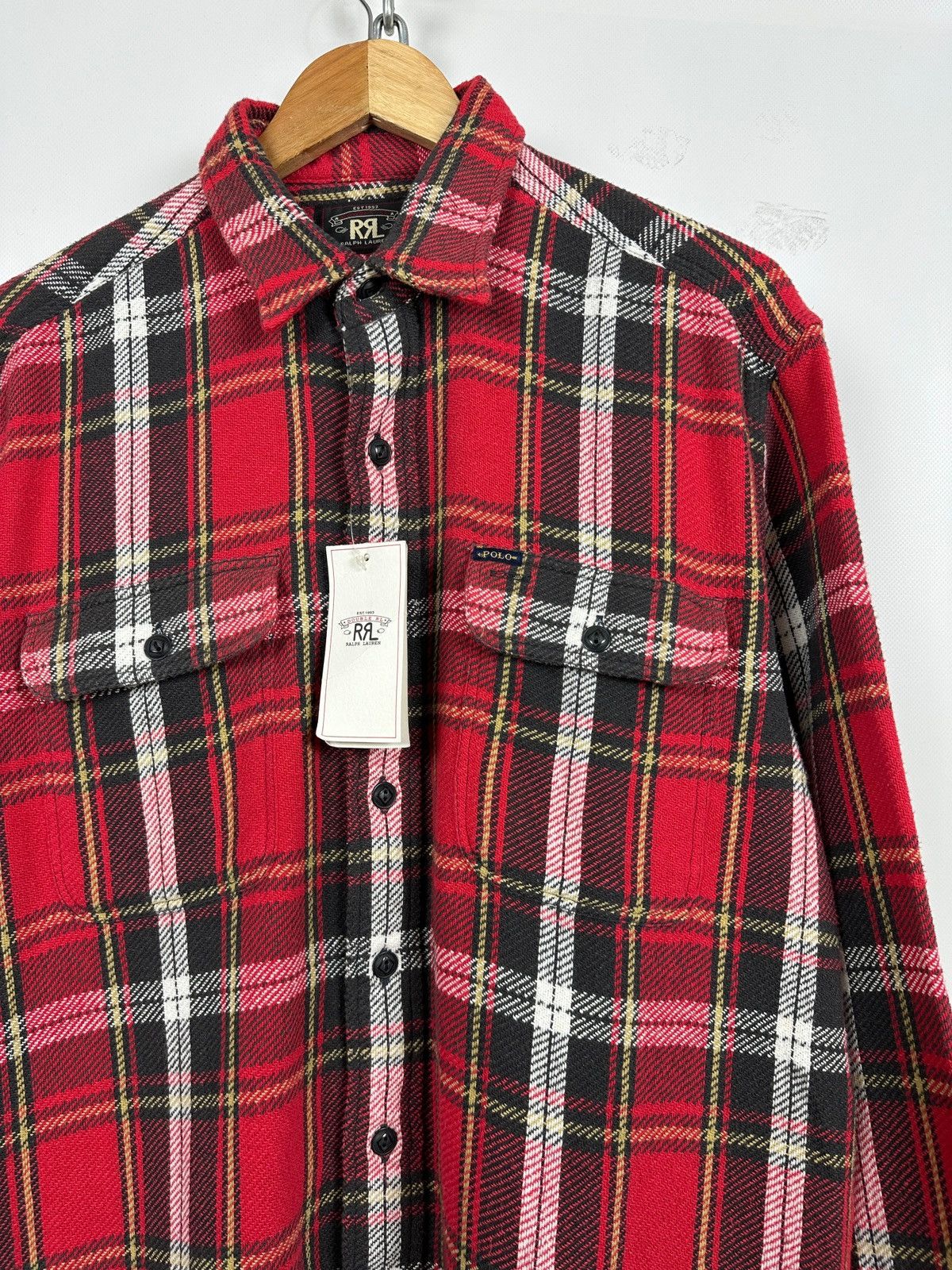 Polo Ralph Lauren RRL Ralph Lauren Double RL Plaid Flannel Long Sleeve Shirt Size US L / EU 52-54 / 3 - 6 Thumbnail
