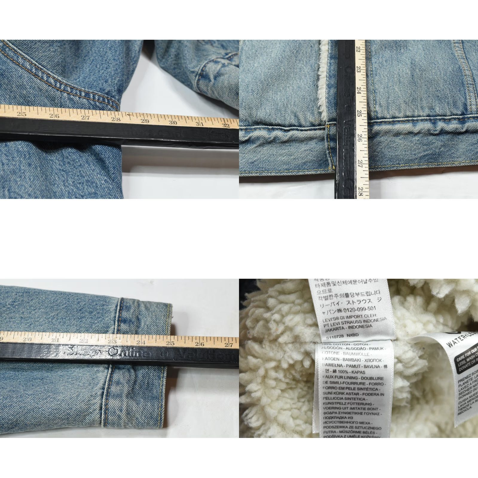 Levi's VINTAGE Levi's Trucker Jacket Denim Blue Lined Sherpa 2XL Men Long Sleeve Snap Front Bomber Jacket Mens Size US XXL / EU 58 / 5 - 8 Thumbnail