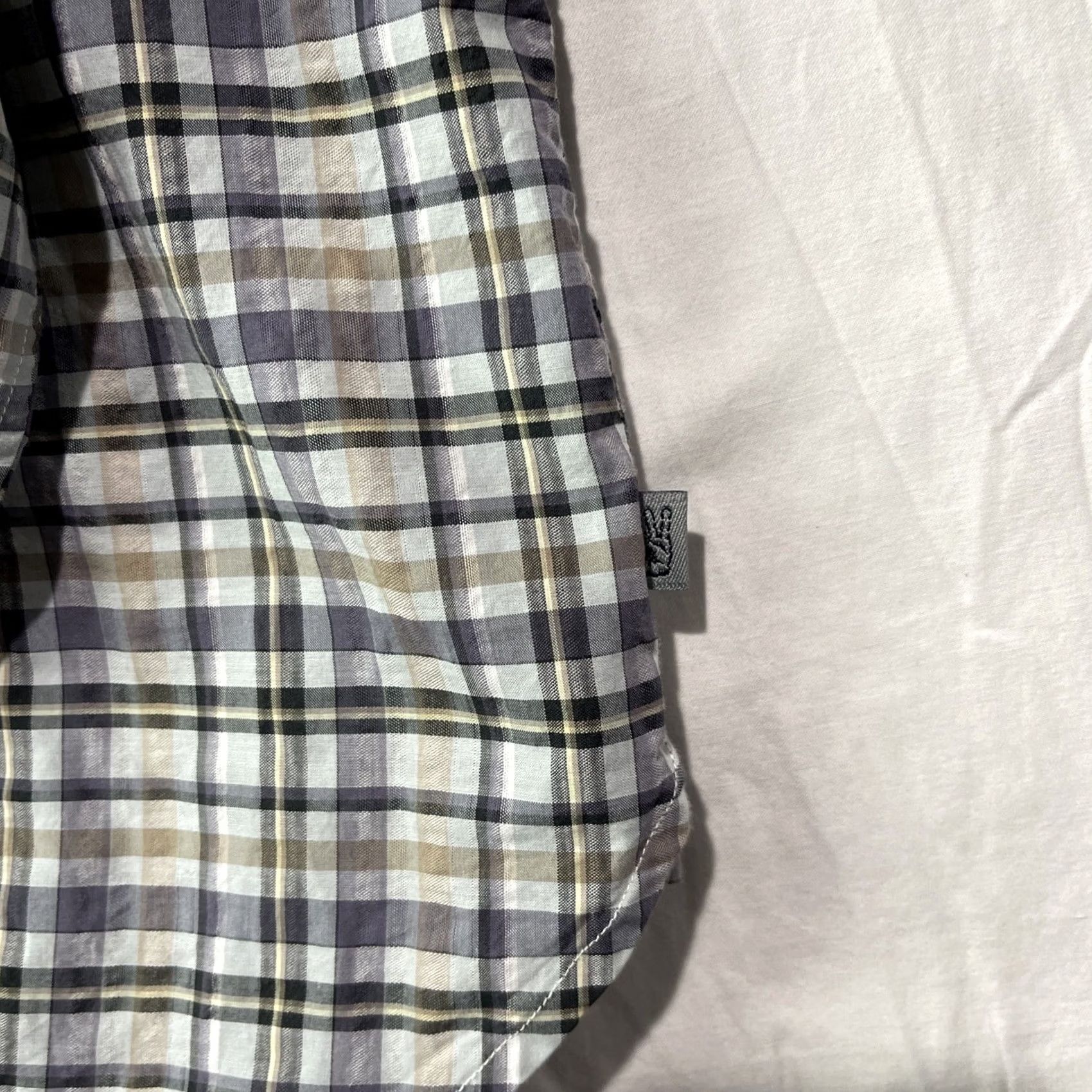 John Varvatos John Varvatos Shirt Mens 2XL XXL Purple Button Down Checked Long Sleeve Pocket Size US XXL / EU 58 / 5 - 7 Thumbnail