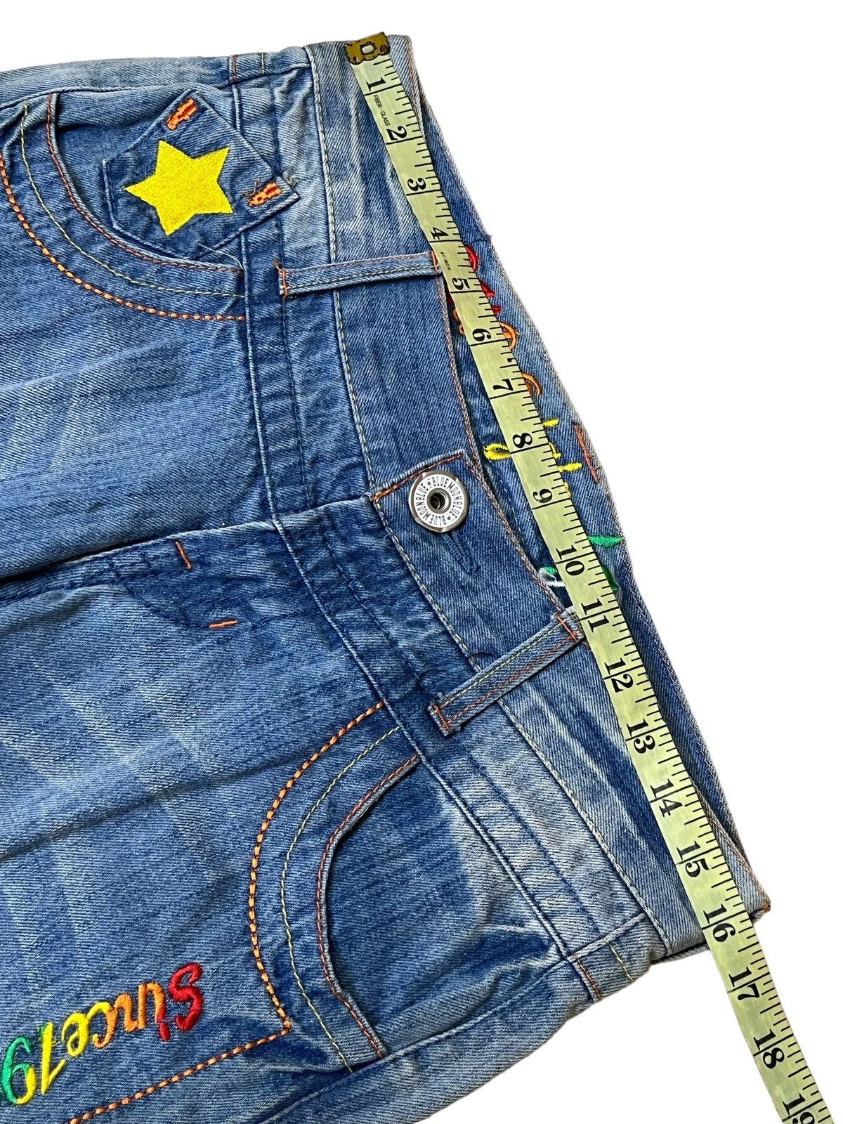 Le Grande Bleu (L.G.B.) JAPANESE BMB BLUE MOON BLUE SURFGIRL RAINBOW JEANS/DENIM Size US 32 / EU 48 - 15 Thumbnail