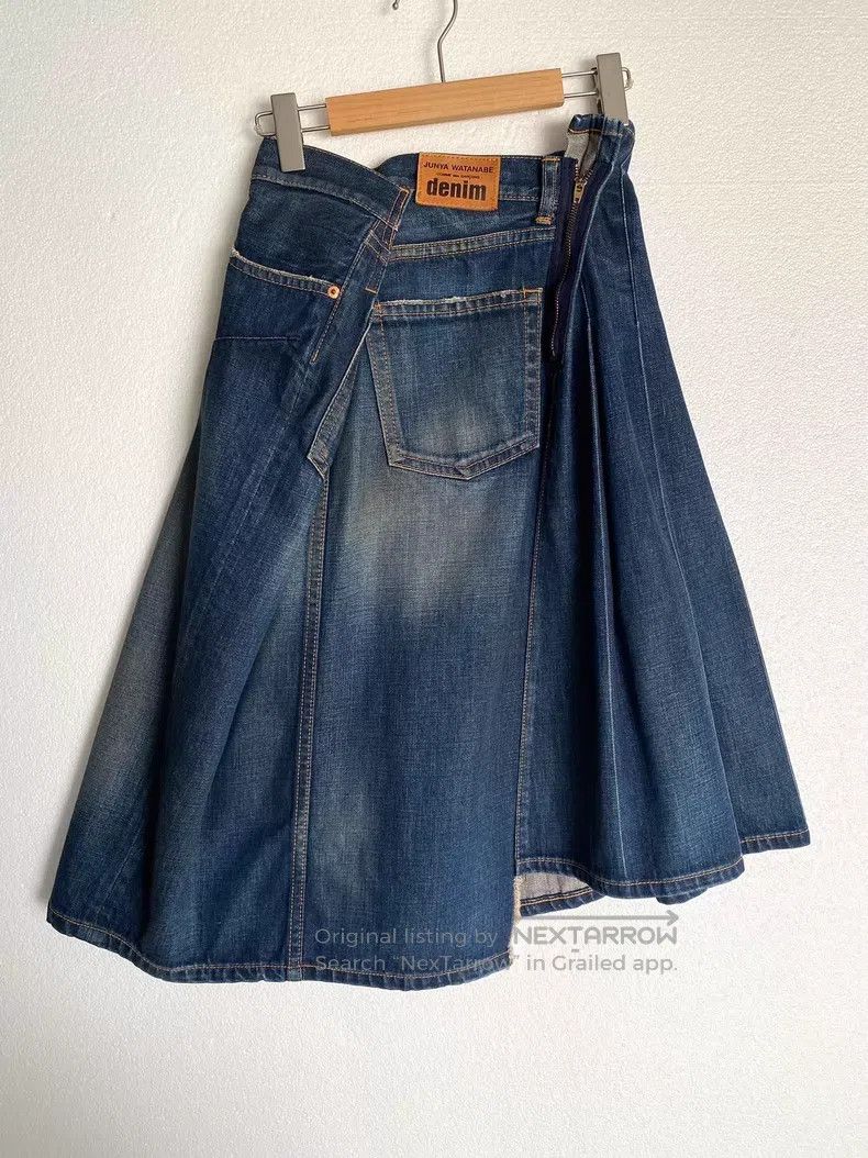 Junya Watanabe JUNYA WATANABE size S Asymmetrical Patchwork Washed Denim S Size 23" - 4 Thumbnail