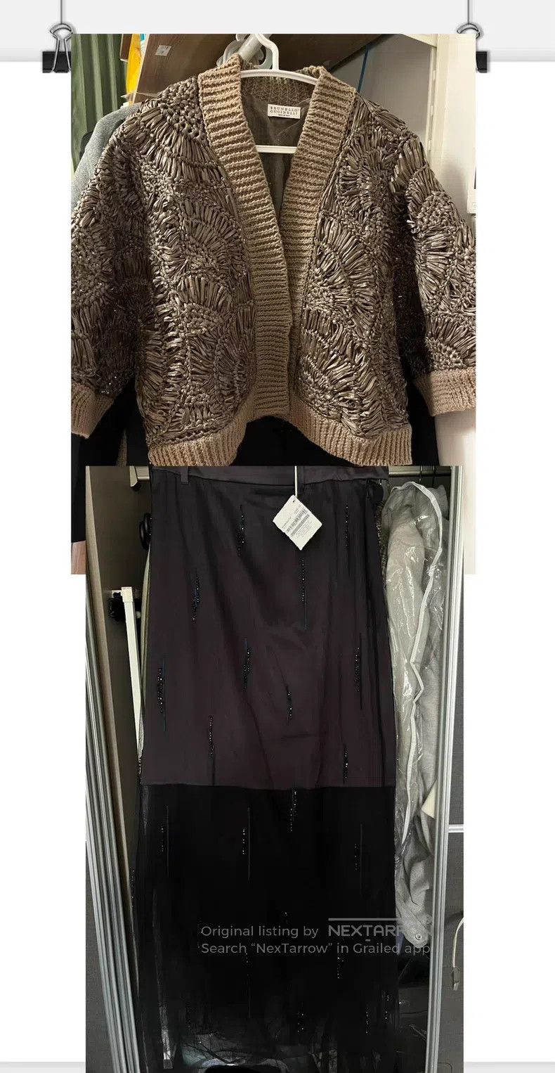 Brunello Cucinelli Brunello Cucinelli 24' opera knit openwork cardigan Size L / US 10 / IT 46 - 8 Thumbnail