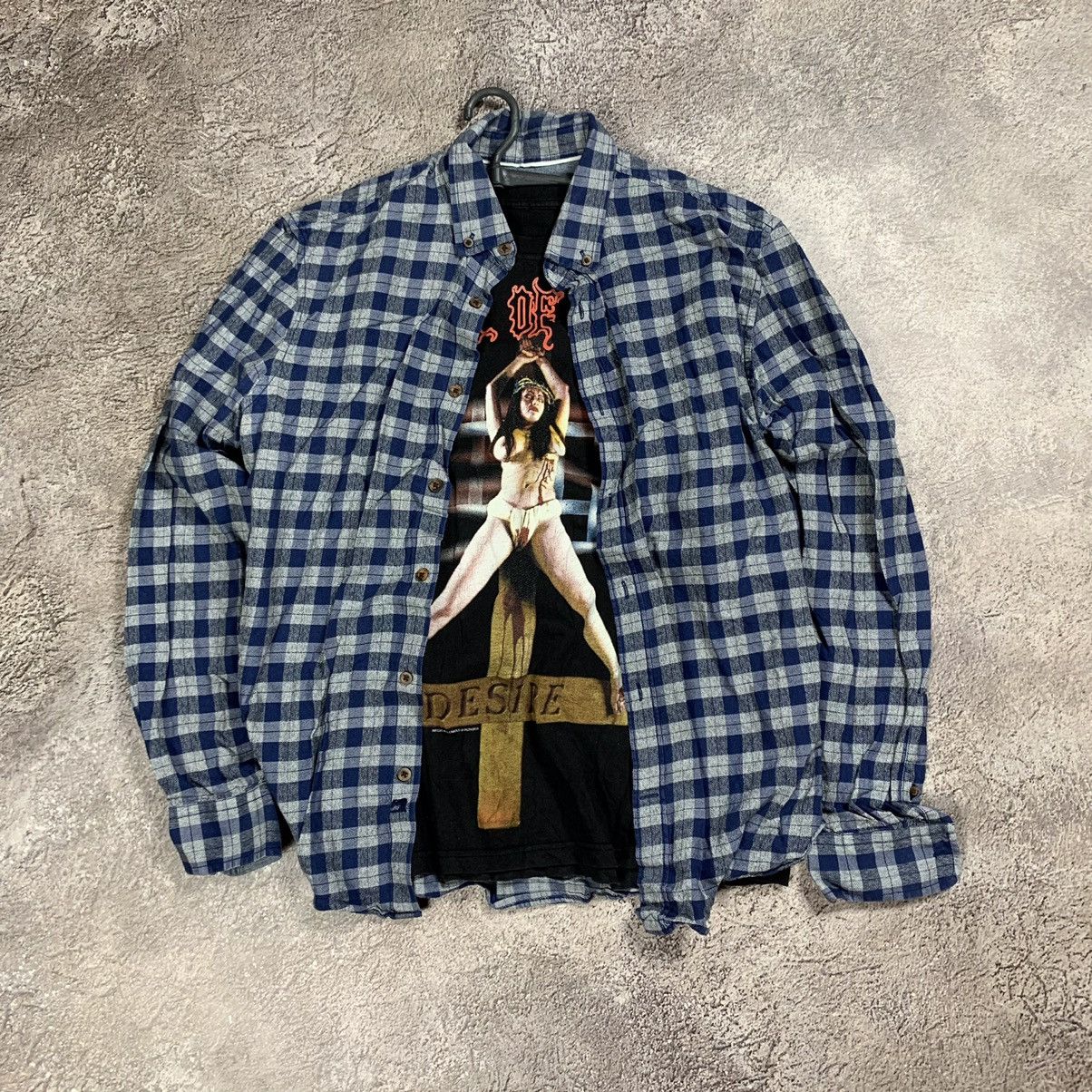 Vintage Vintage 90s Checkered Plaid Shirt Oversized Grunge Streetwea Size US M / EU 48-50 / 2 - 1 Thumbnail
