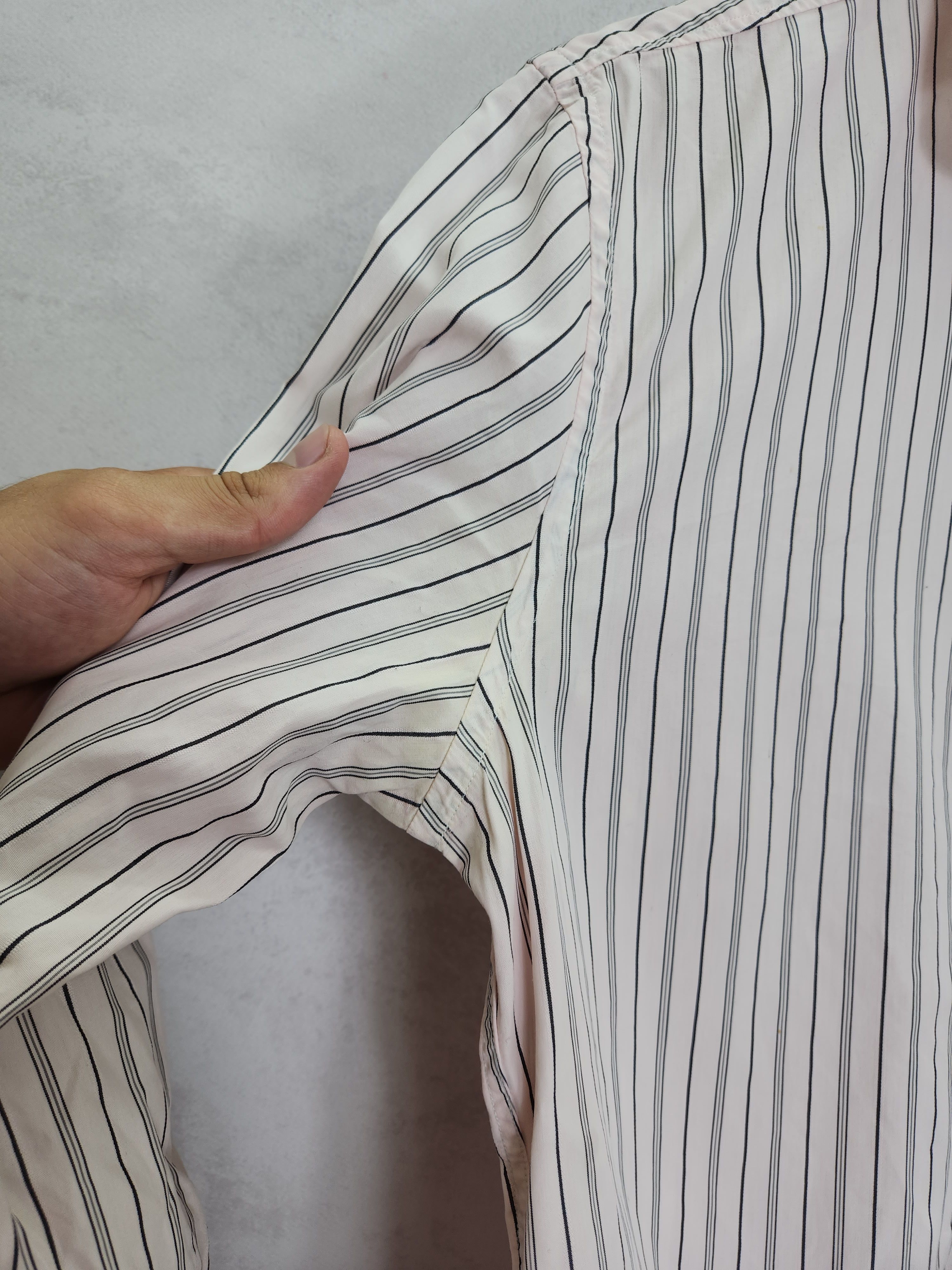 Gucci × Vintage Vintage Gucci stripes pink shir button ups Size US L / EU 52-54 / 3 - 5 Thumbnail