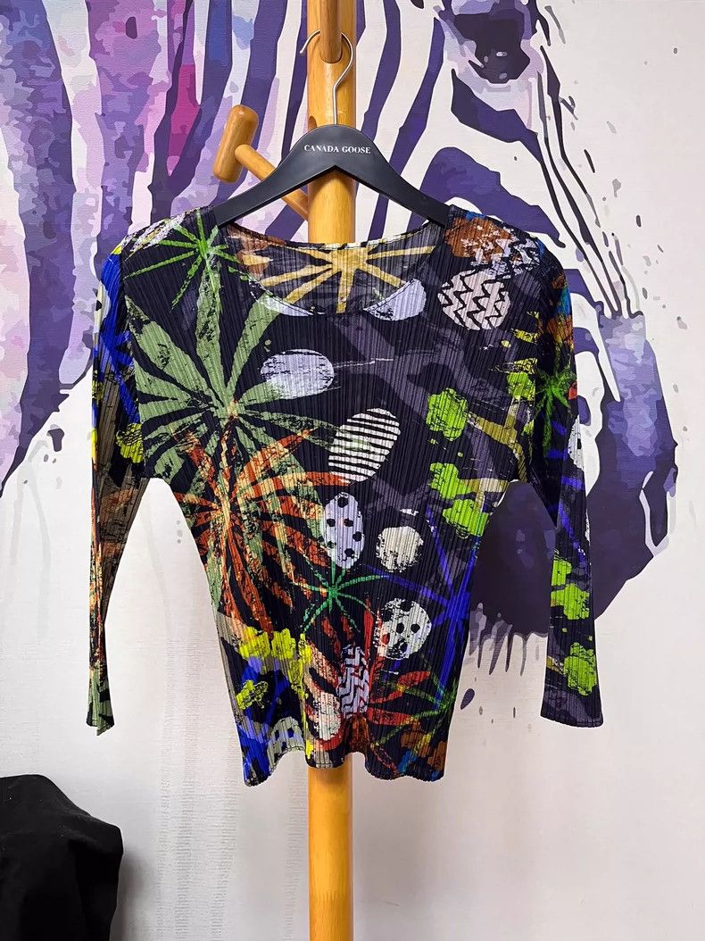 Issey Miyake Issey Miyake size:3 Tropical rainforest plant pleated long Size S / US 4 / IT 40 - 1 Thumbnail
