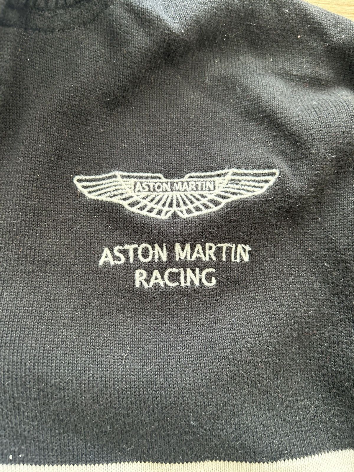 Hackett Hackett Aston Martin Quarter Zip F1 Racing Sweater Size US L / EU 52-54 / 3 - 3 Thumbnail