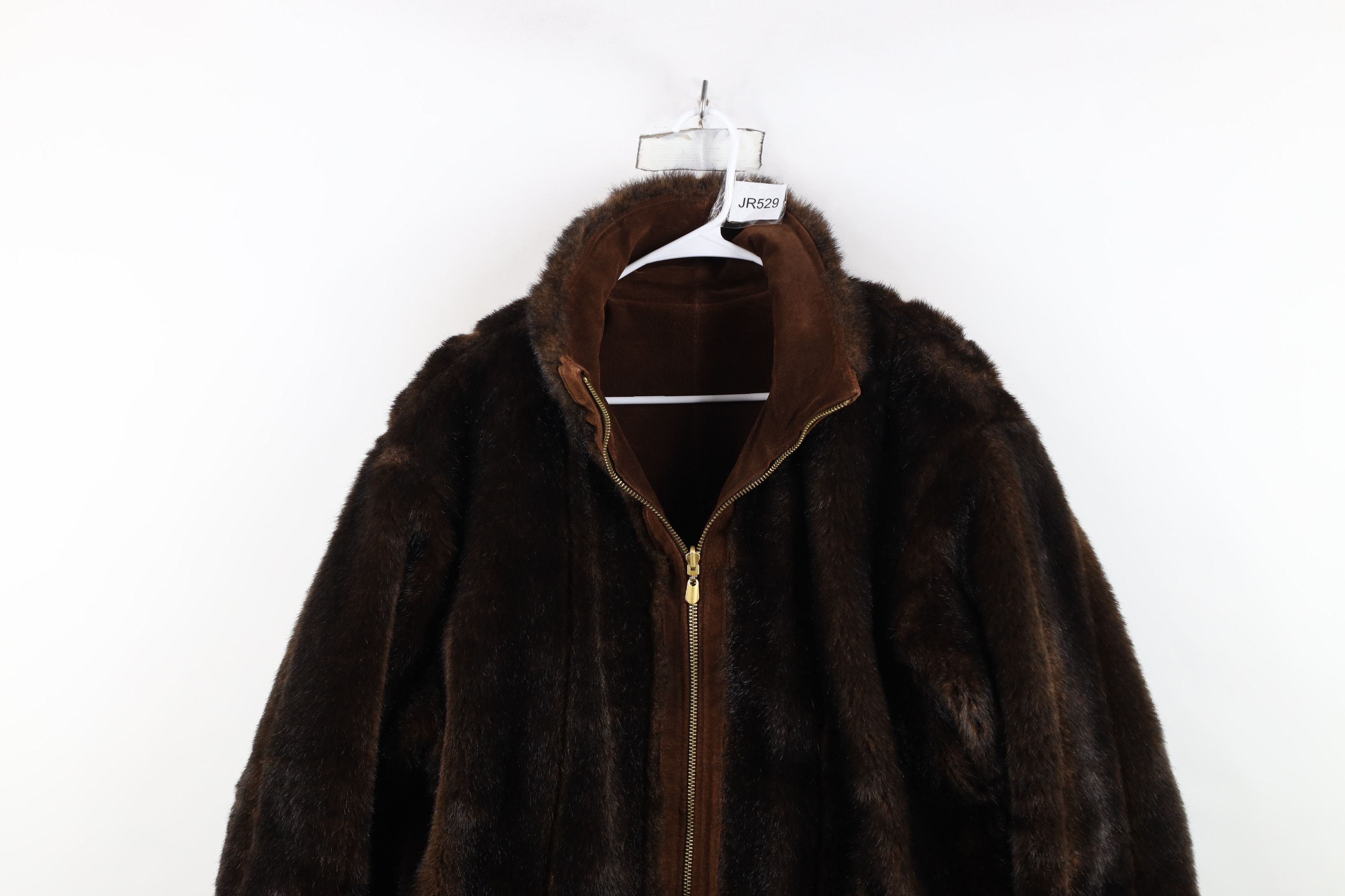 Vintage Vintage 90s Streetwear Reversible Leather Faux Fur Jacket Size L / US 10 / IT 46 - 13 Thumbnail