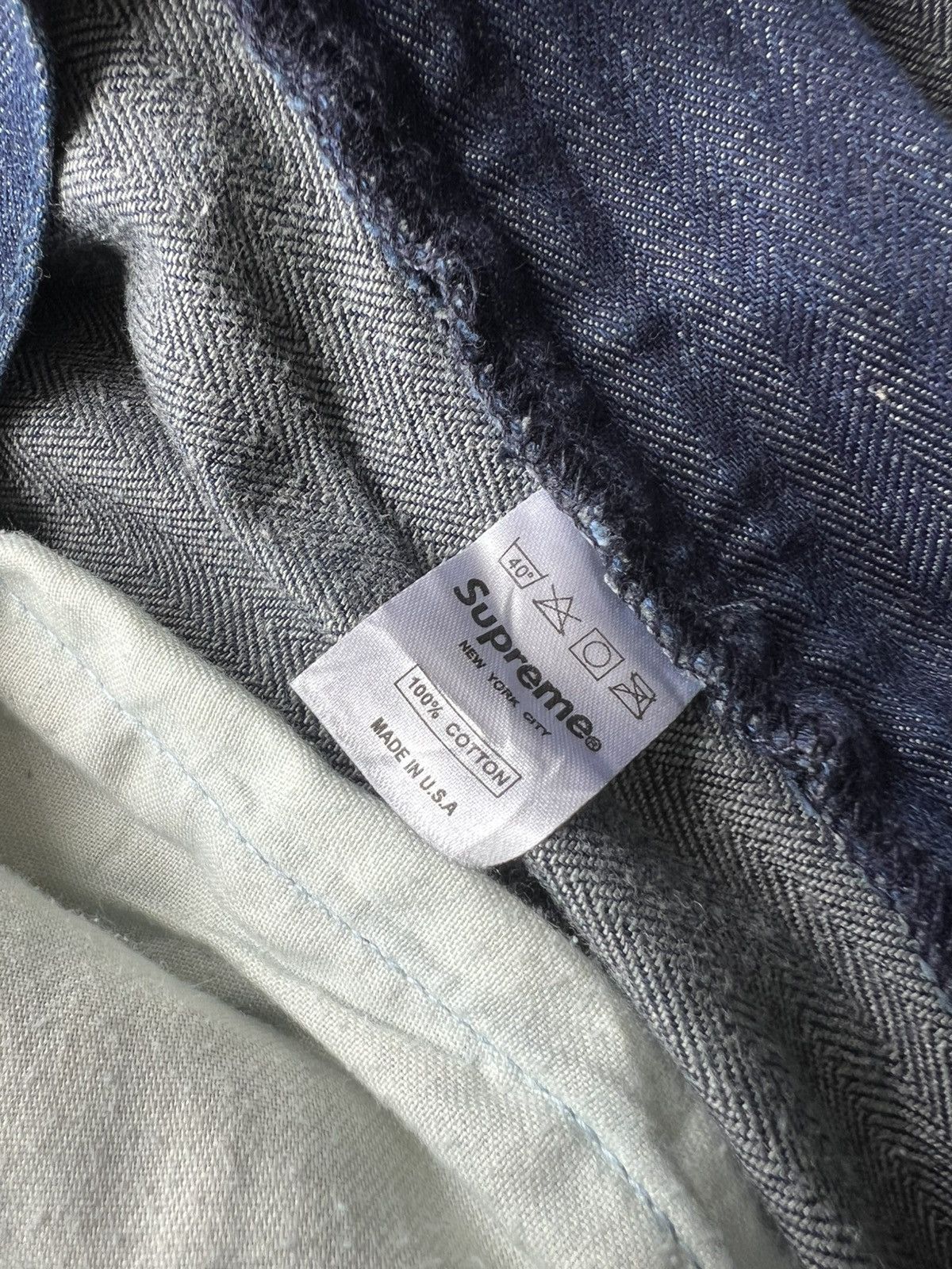 Supreme Supreme 🇺🇸 Herringbone Denim Painter Jorts Jeans Pants Size US 34 / EU 50 - 8 Thumbnail