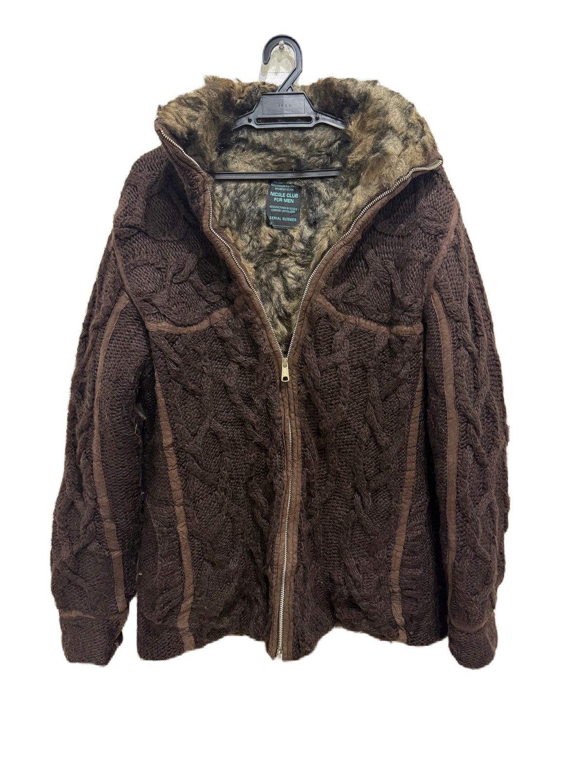 Nicole Club CABLE KNIT WITH FUR INNER NICOLE CLUB KAPITAL STYLE Size US M / EU 48-50 / 2 - 1 Thumbnail