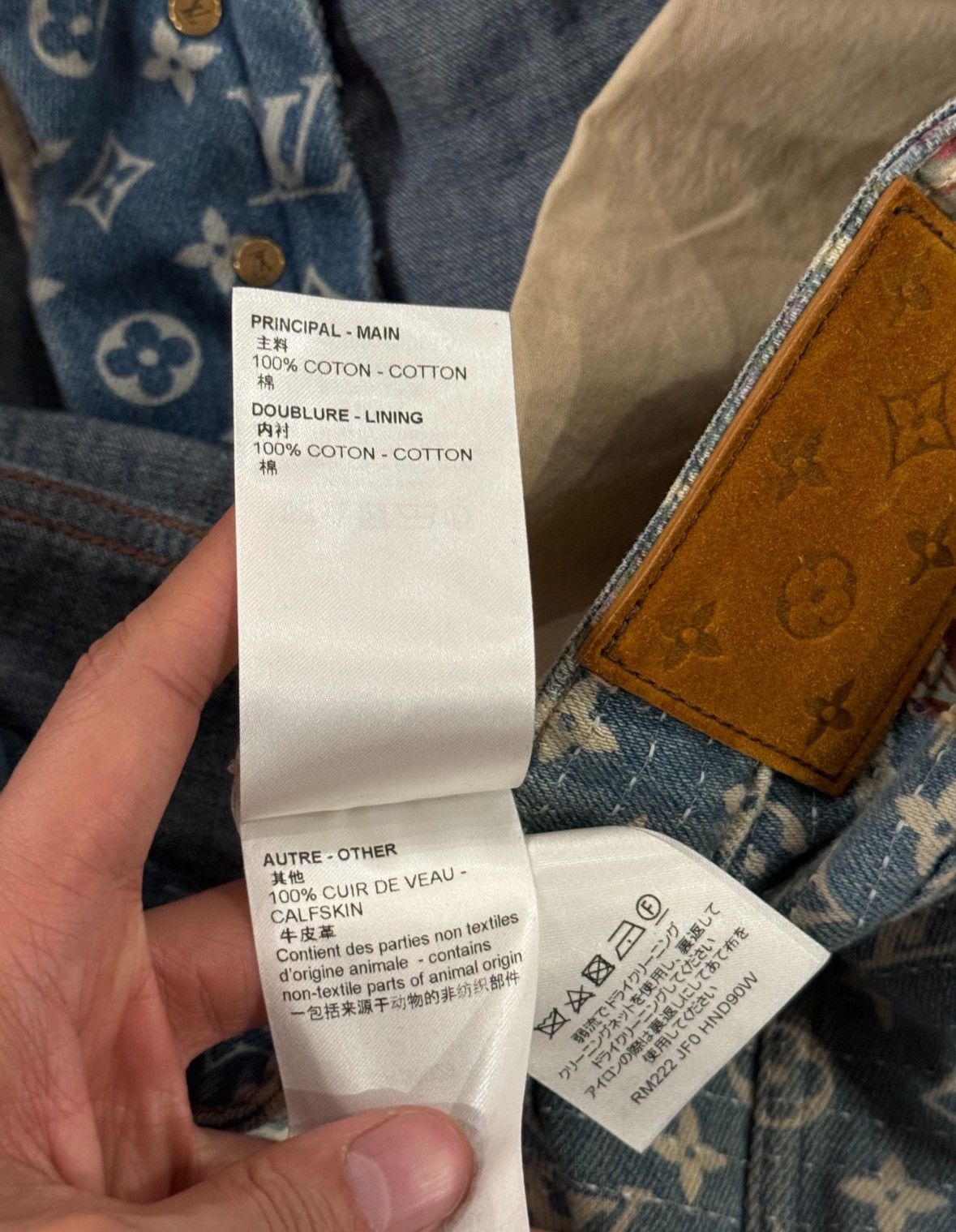 Louis Vuitton Floral destruction boro jeans Size US 31 - 9 Thumbnail