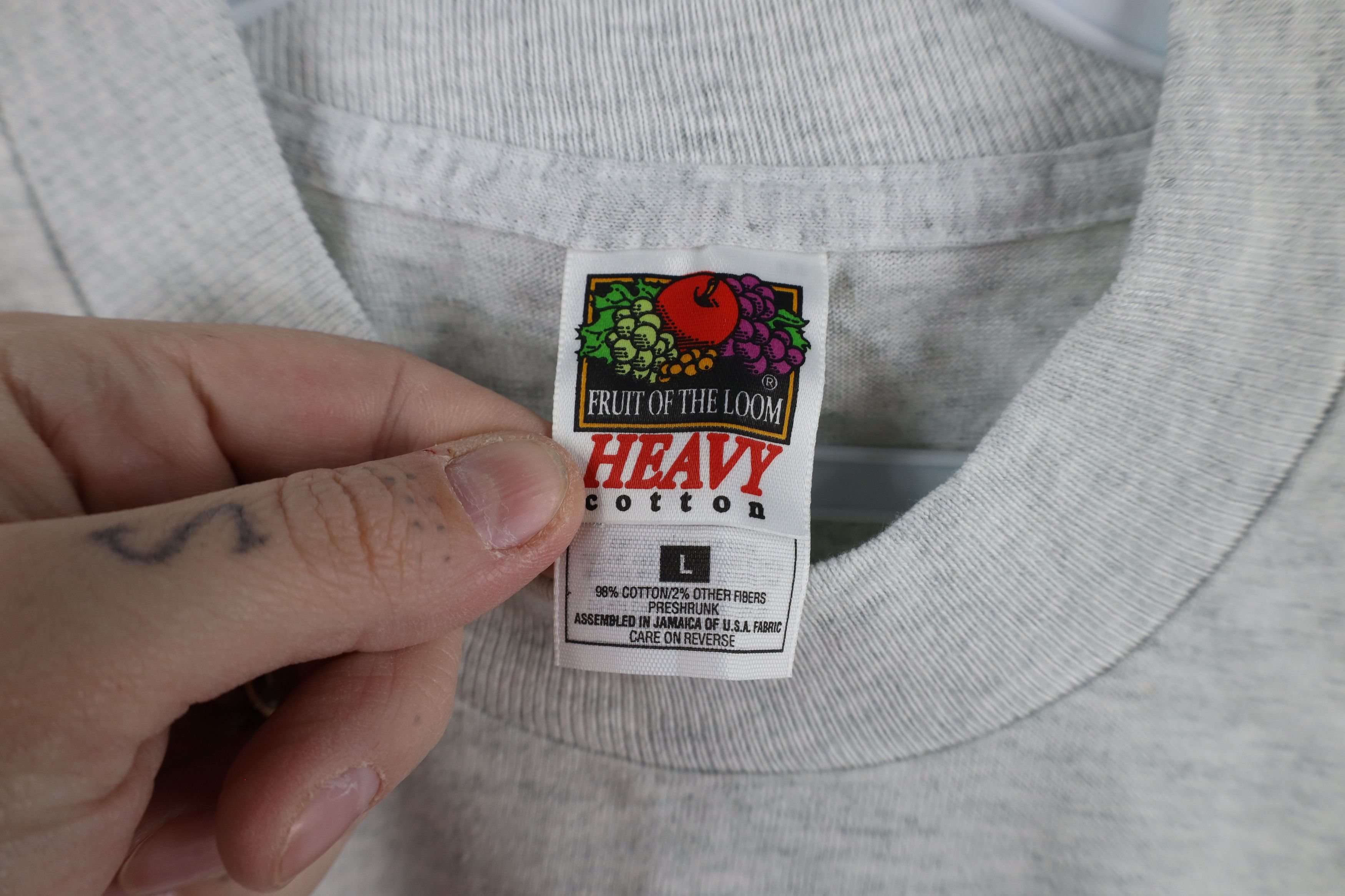 Vintage Vintage 90s Martial Arts America T-Shirt Heather Gray Size US L / EU 52-54 / 3 - 8 Thumbnail