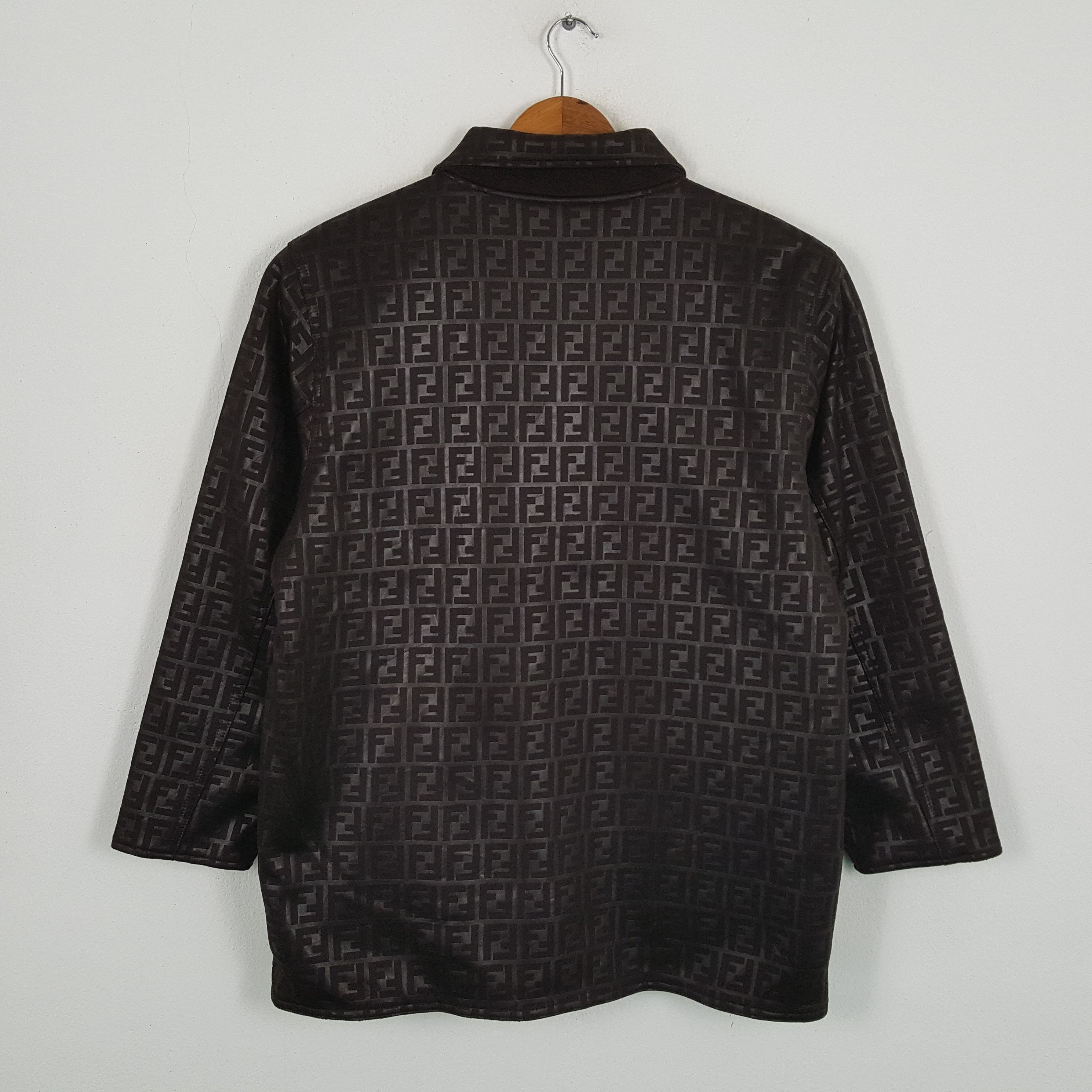 Fendi Vintage FENDI Italian Brand Reversible Monogram Style Jacket Size US L / EU 52-54 / 3 - 3 Thumbnail