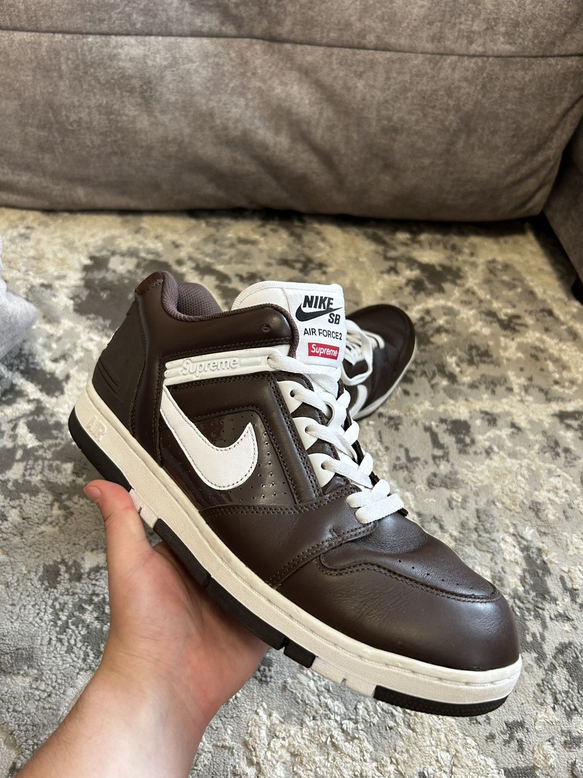 Nike × Supreme 🔥 Nike x Supreme Air Force 2 Brown 🔥 Size US 11 / EU 44 - 13 Thumbnail