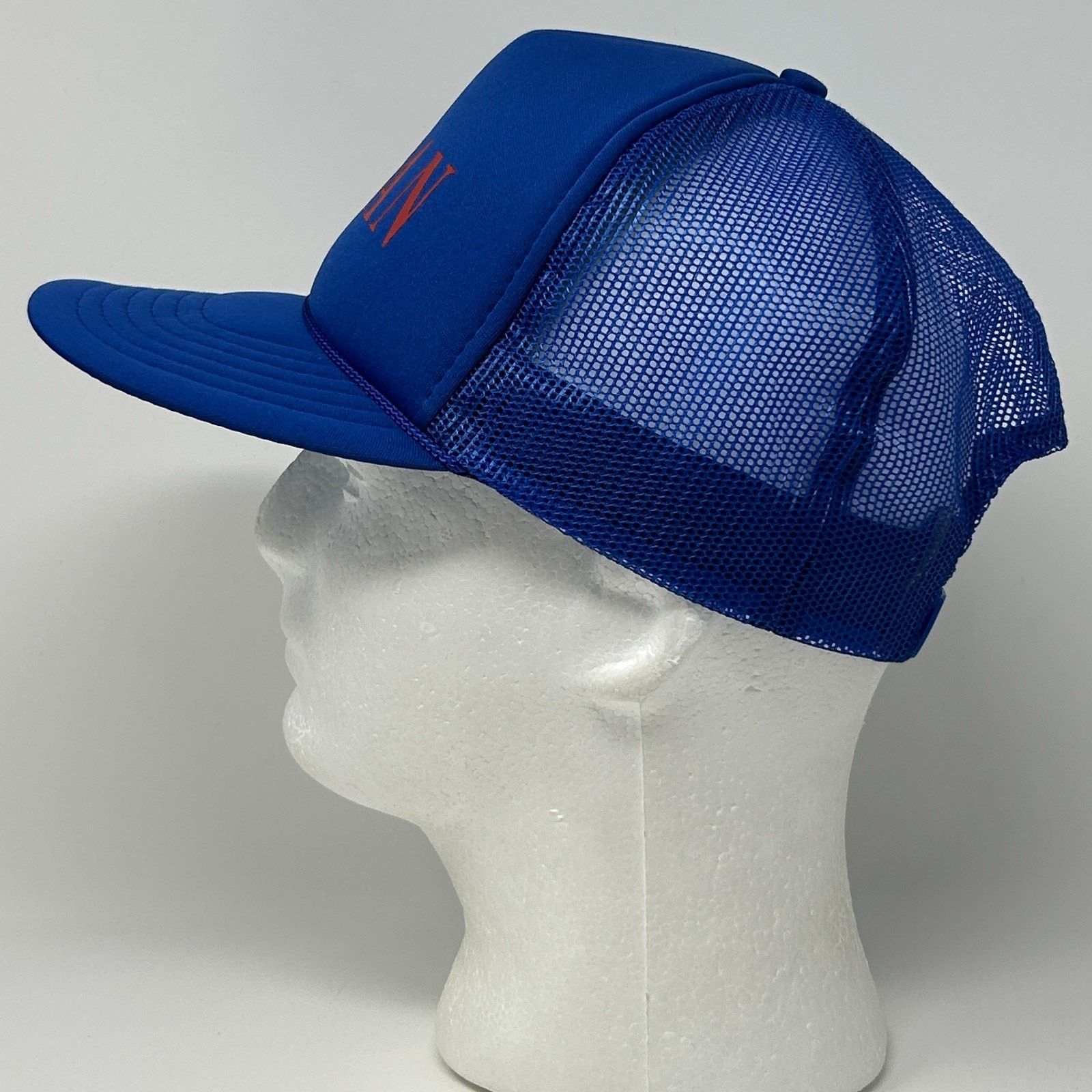 Vintage Vintage 90s Aldran Trucker Hat Baseball Cap 5 Panel Blue Size ONE SIZE - 6 Thumbnail