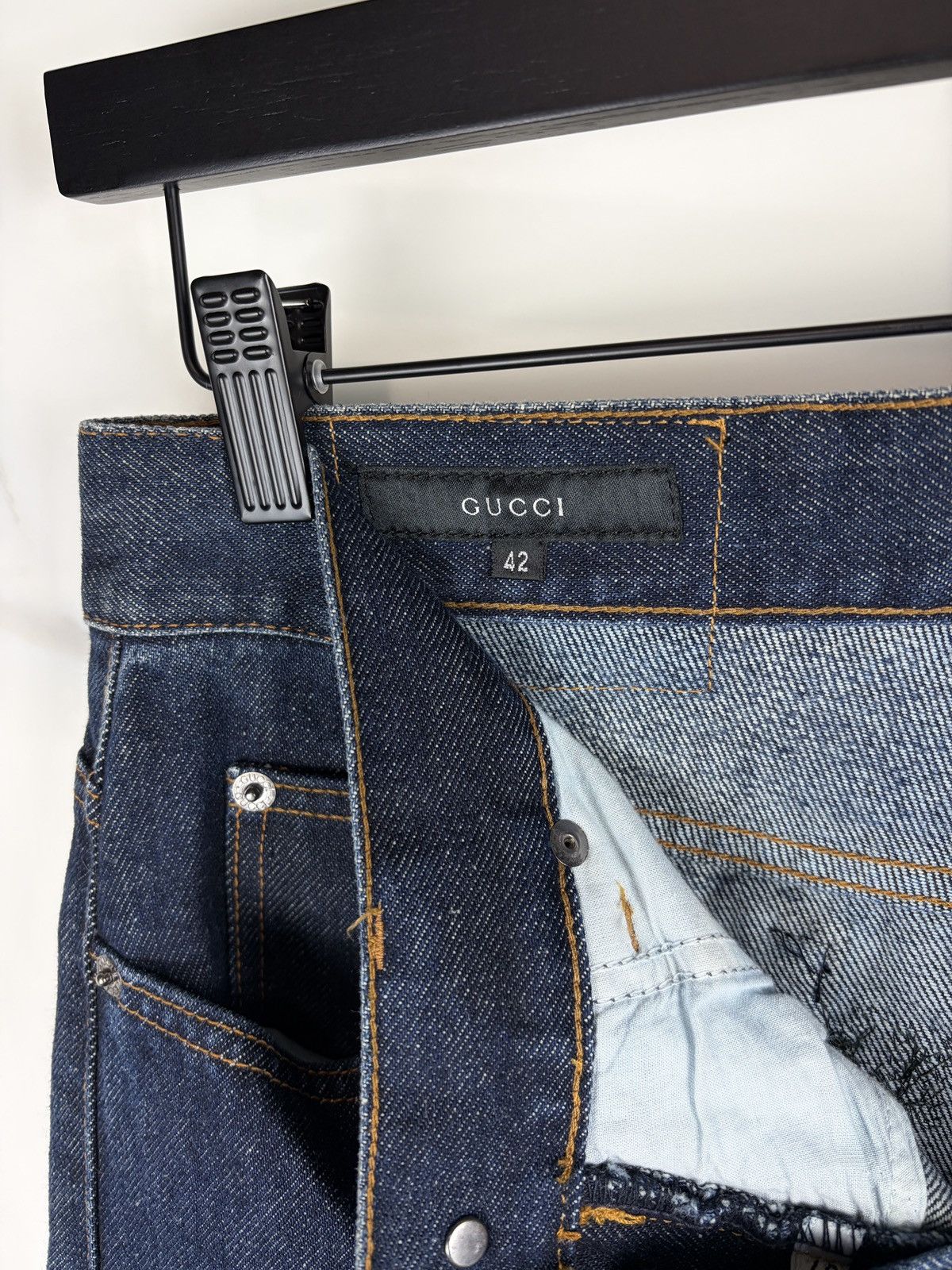 Gucci AW99 Gucci Tom Ford Runway Floral Embroidered Denim Jeans Size US 30 / EU 46 - 15 Thumbnail