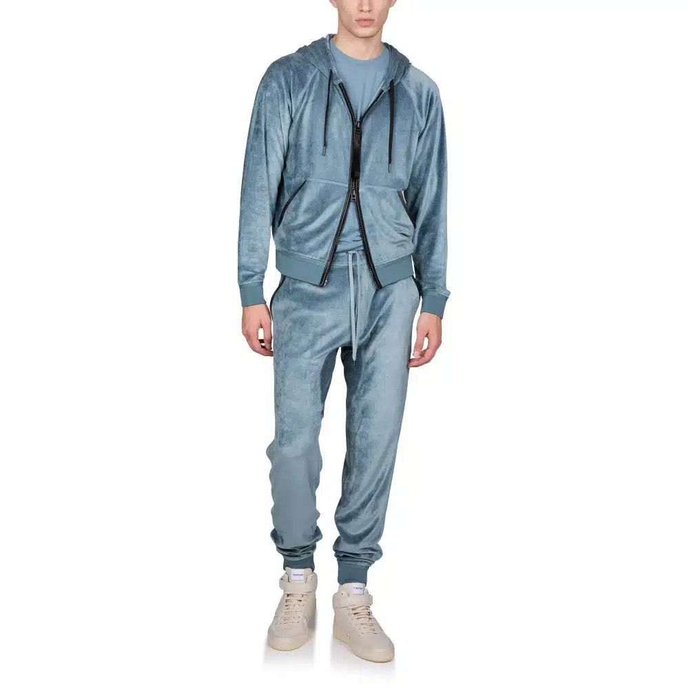 Tom Ford o1loc1c1124 TFJ266 Velour Truckpant in Light Blue Size US 40 / EU 56 - 1 Preview