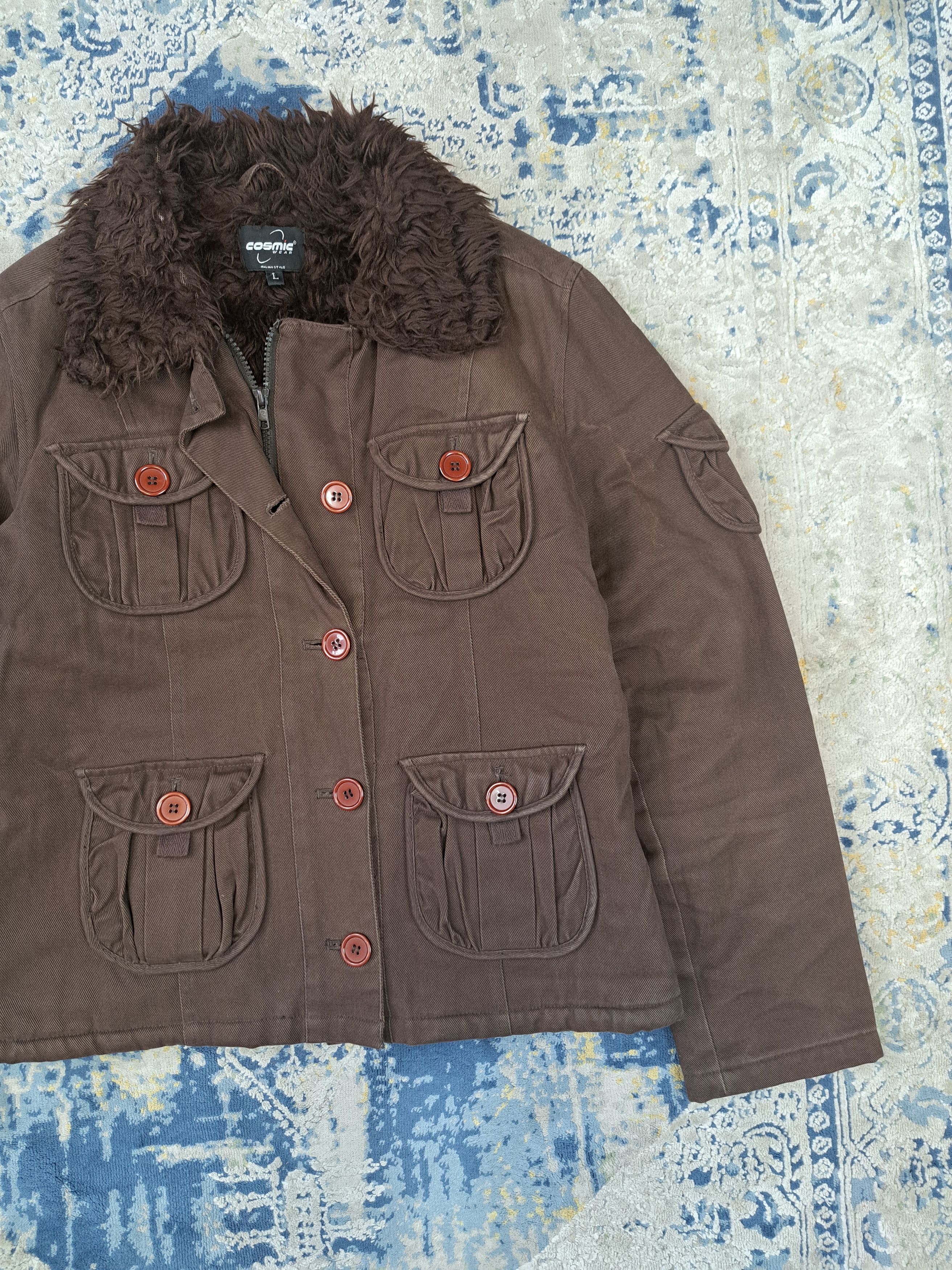 Japanese Brand Avant Garde Faux Fur Lined Cropped Jacket Size M / US 6-8 / IT 42-44 - 6 Thumbnail