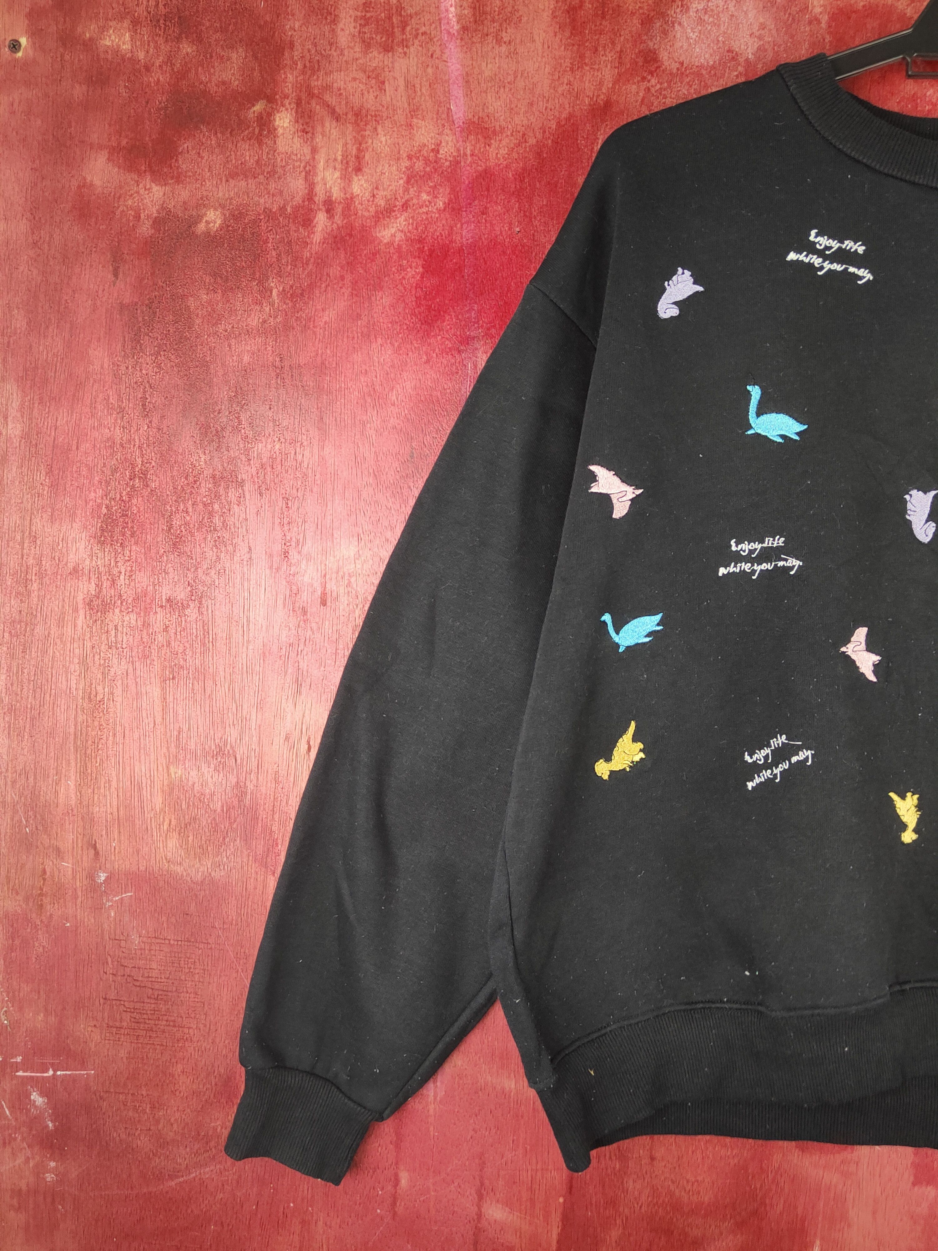 Japanese Brand Cheerful Brothers dinasor vintage Sweatshirts #S1553 Size L / US 10 / IT 46 - 4 Thumbnail