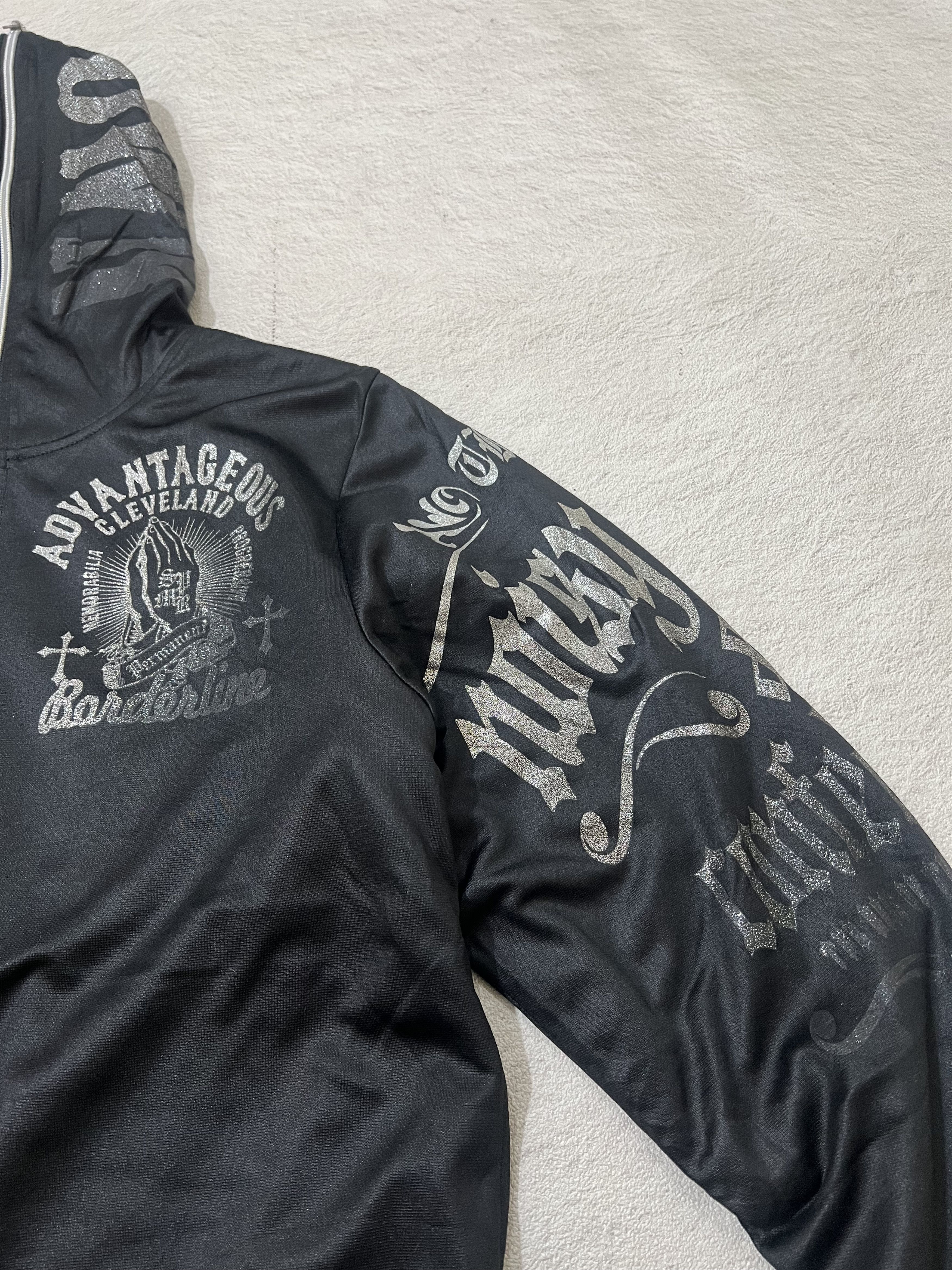 Japanese Brand 2000s Maria Poem Print Fuzzy Full Zip Hoddie y2k Lgb Ifsix Size US M / EU 48-50 / 2 - 8 Thumbnail