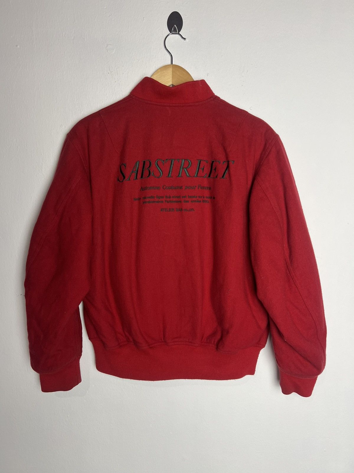 Japanese Brand Vintage Red Bomber Jacket Sab Street by Atelier Sab Size US L / EU 52-54 / 3 - 1 Thumbnail
