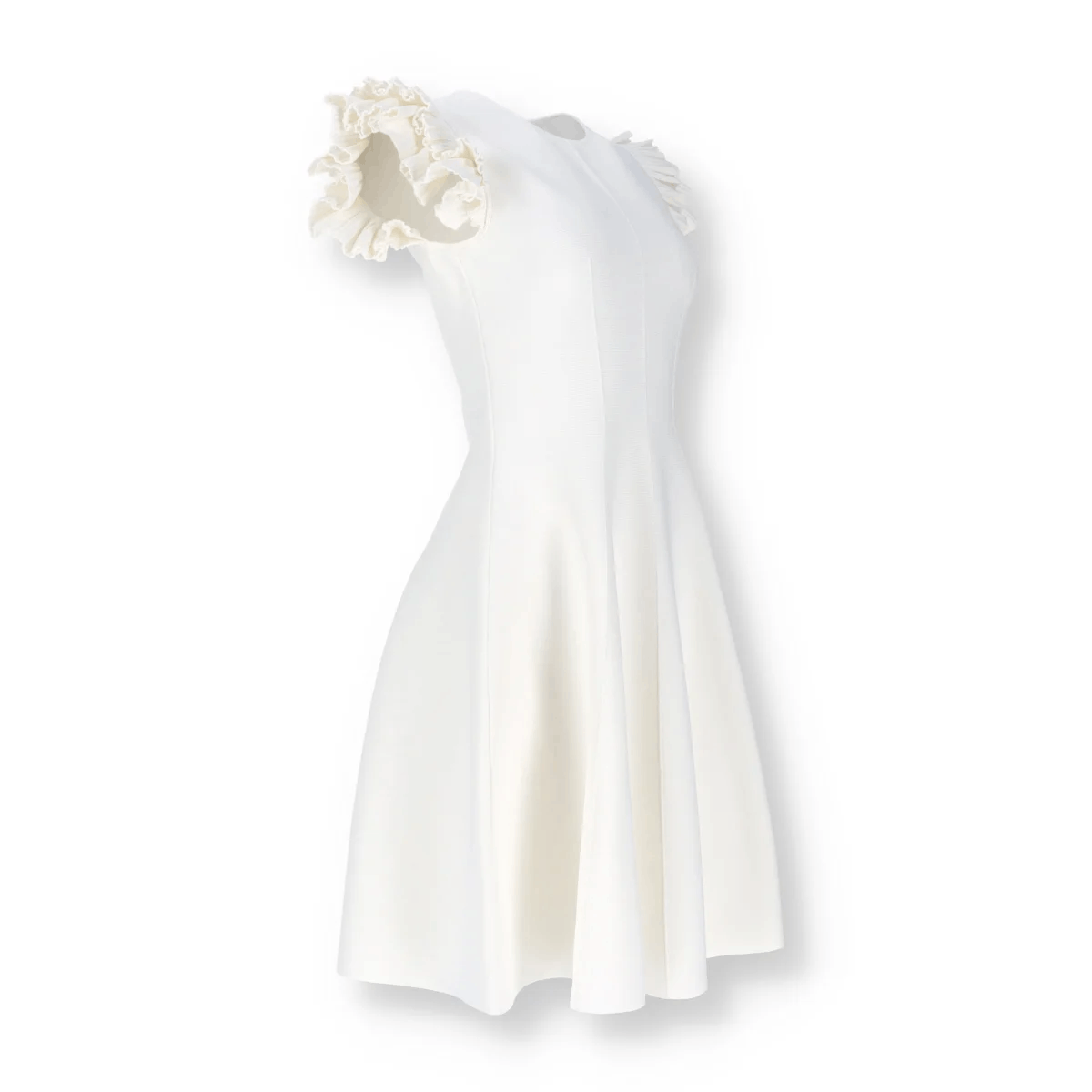 Alexander McQueen o1y0325 Mini Dress in White Size M / US 6-8 / IT 42-44 - 2 Thumbnail