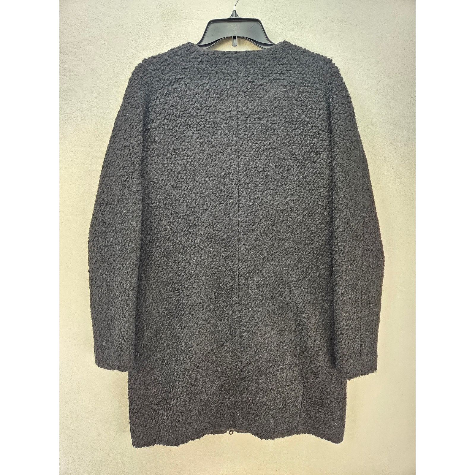 Scotch & Soda SCOTCH & SODA WOMEN'S SIZE 3 WOOL BLEND CREW NECK COAT BLACK Size M / US 6-8 / IT 42-44 - 12 Thumbnail