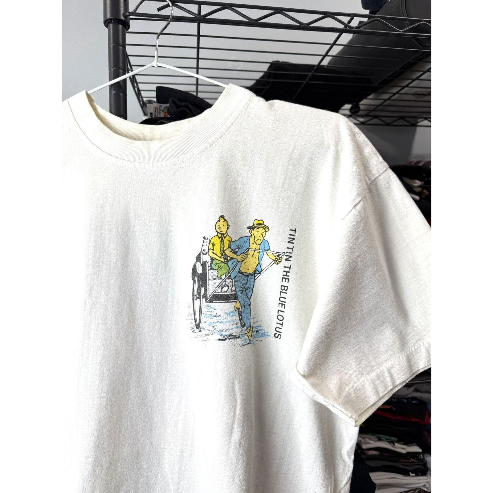 Vintage Vintage 1990’s Tin Tin China Tour T Shirt Cartoon Comics Size US L / EU 52-54 / 3 - 3 Thumbnail