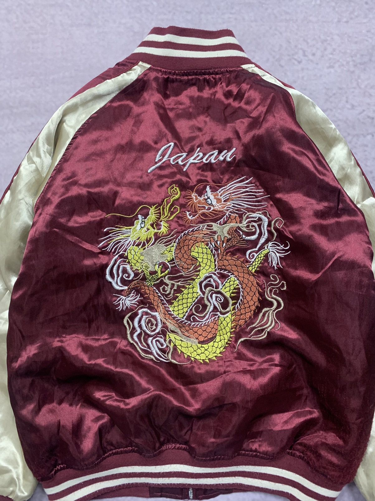Japanese Brand 💥JAPAN SUKAJAN SOUVENIR DRAGON EMBROIDERED SWEATER JACKET Size US S / EU 44-46 / 1 - 9 Thumbnail