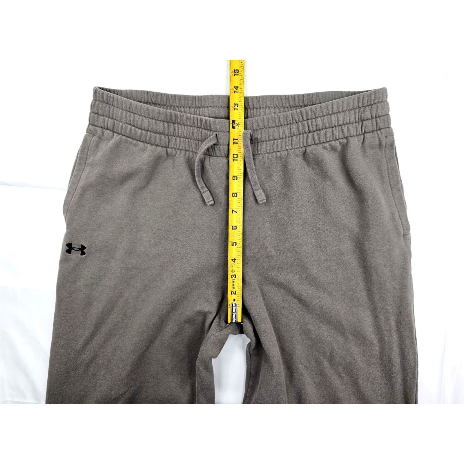 Under Armour Under Armour Hustle Fleece Pants Men XL Olive Gray Straight Leg Pockets Elastic Waist Drawstring Size US 36 / EU 52 - 5 Thumbnail