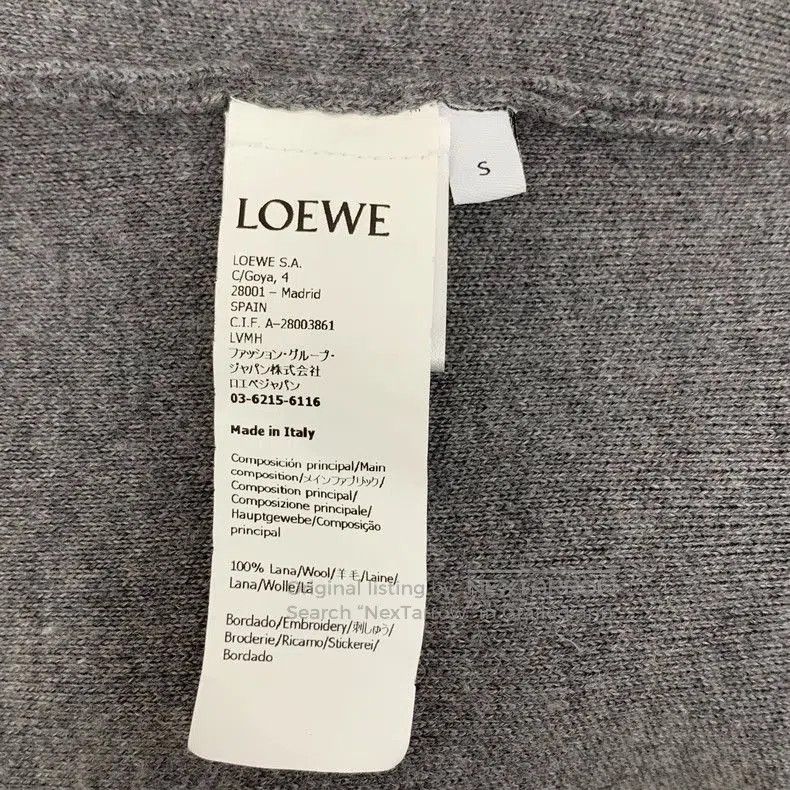 Loewe Loewe Gray Heart Letter Wool Sweater. Size US S / EU 44-46 / 1 - 6 Thumbnail