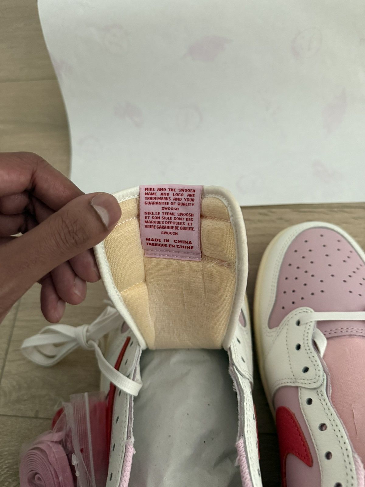 Nike × Travis Scott Travis Scott x Air Jordan 1 Low Sail Tropical Pink Size US 12 / EU 45 - 8 Thumbnail