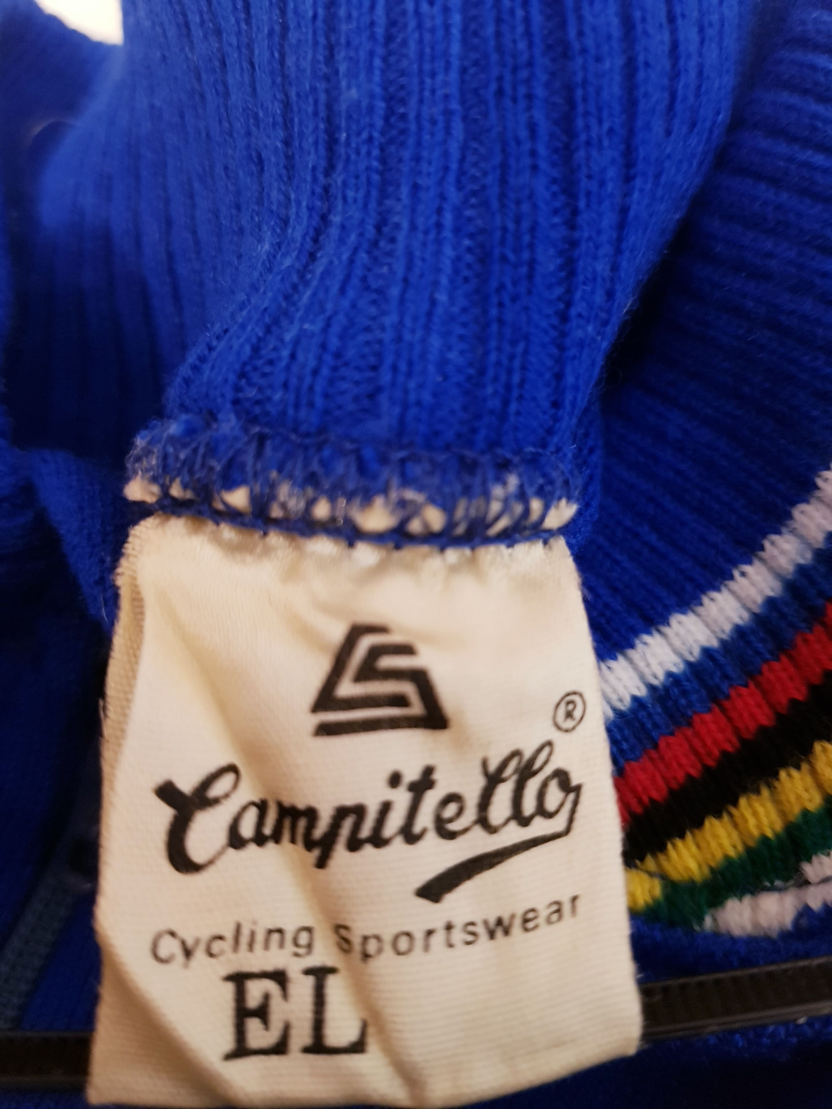 Other Campitello Vintage 70s Belgium Cycling Jersey UCI Rainbow EL Size US M / EU 48-50 / 2 - 10 Thumbnail