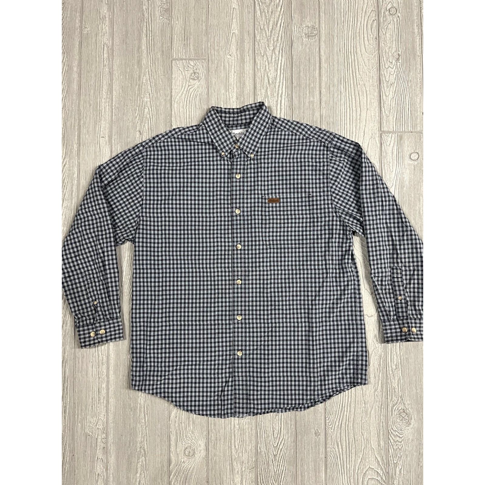 Carhartt Carhartt Shirt Men’s L Check Plaid Long Sleeve Button Down Navy Work Casual Size US L / EU 52-54 / 3 - 2 Thumbnail