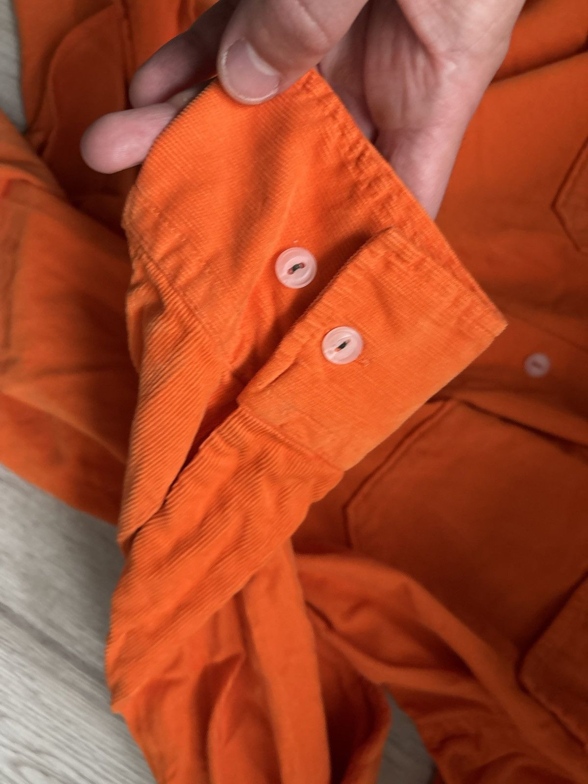 Universal Works Universal Works Mens in Worker Shirt Orange Super Fine Cord Size US XL / EU 56 / 4 - 14 Thumbnail