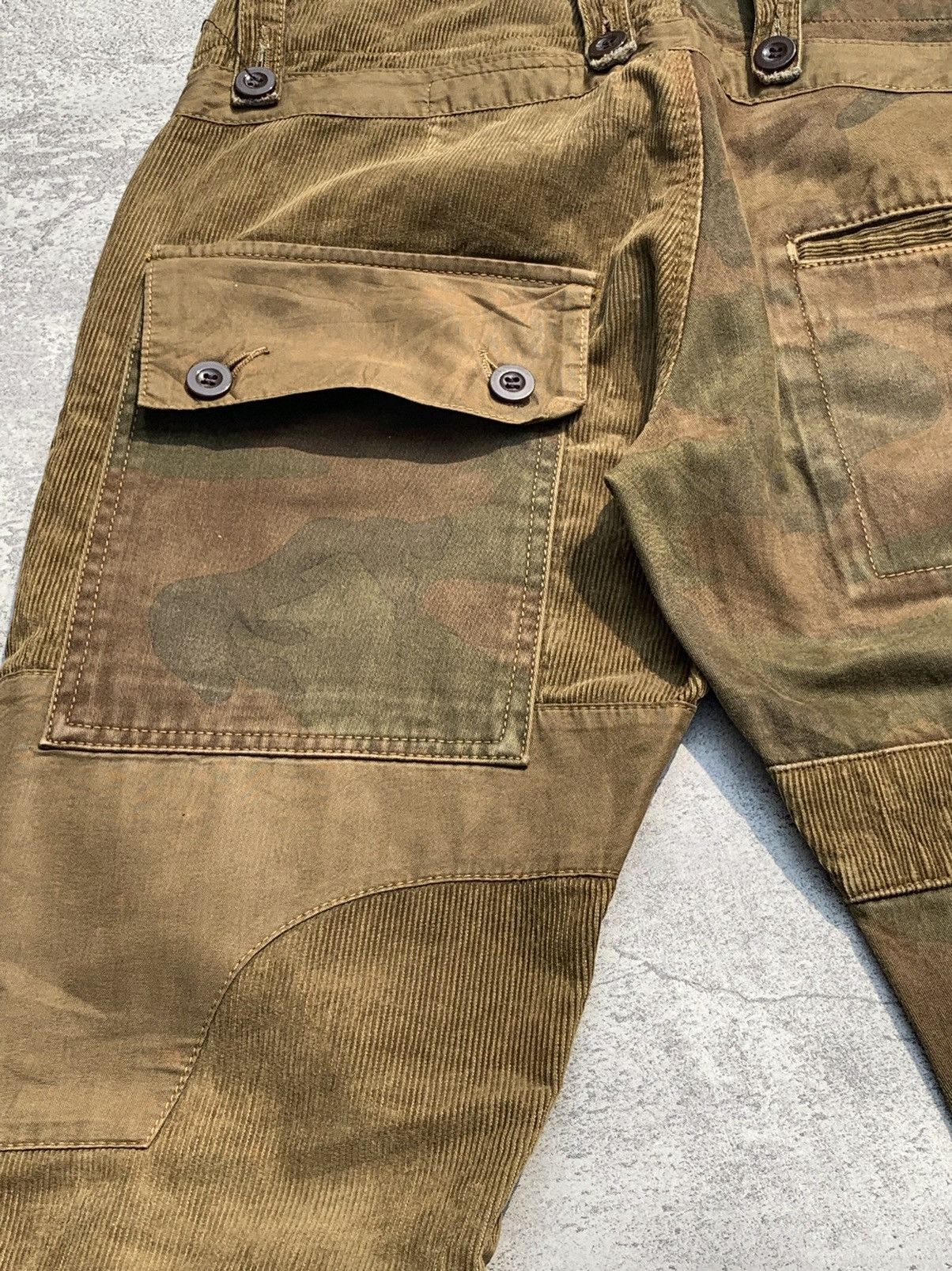 Japanese Brand Corduroy flared patcwork pants Size US 29 - 8 Thumbnail