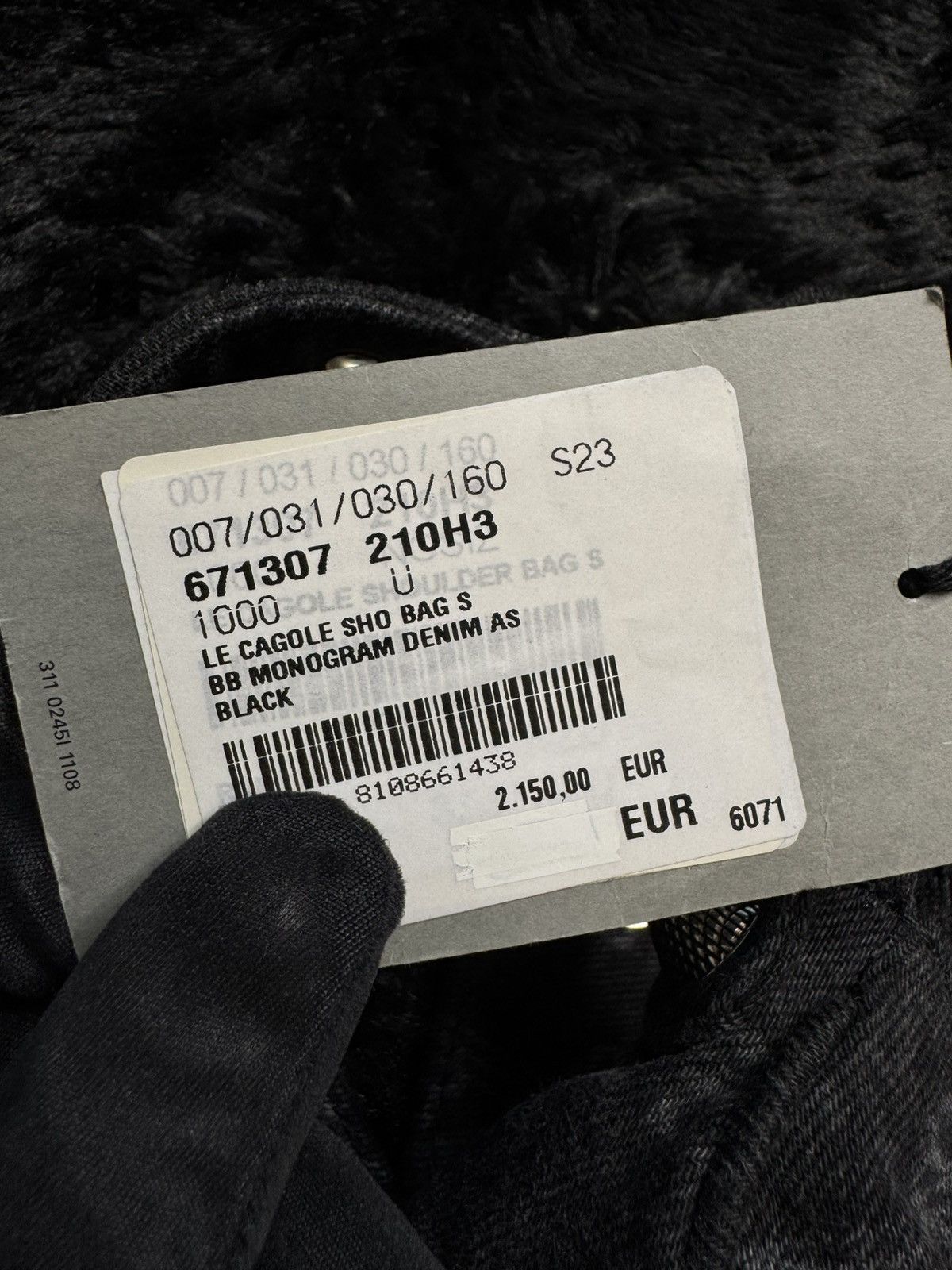 Balenciaga Balenciaga Le Cagole Black Monogram Denim Size ONE SIZE - 9 Thumbnail