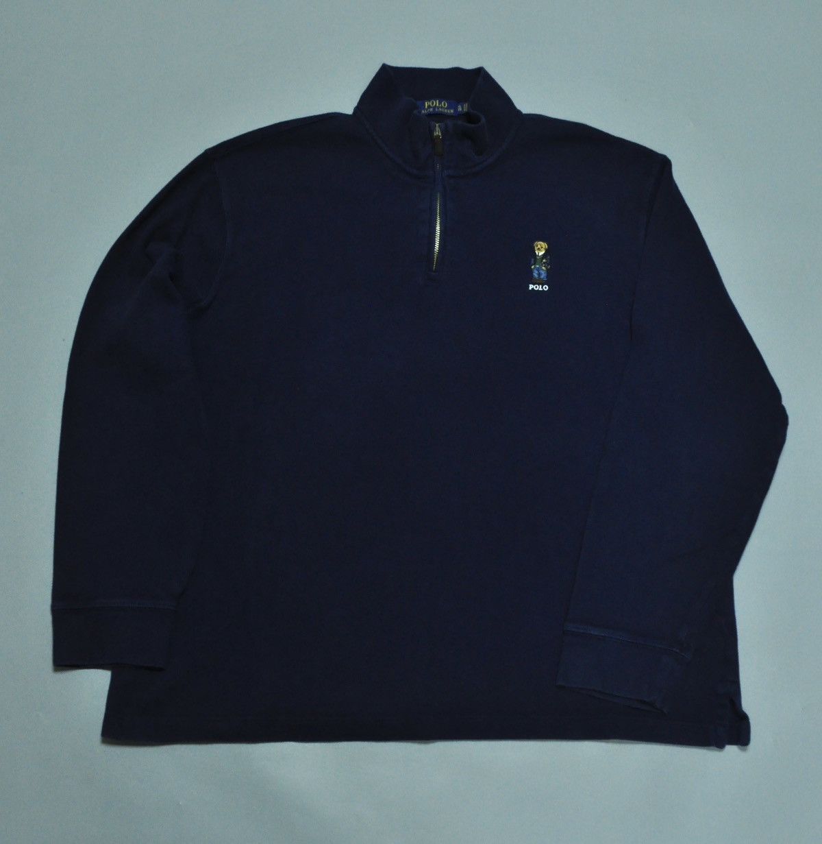 Polo Ralph Lauren × Vintage Polo Bear by Ralph Lauren vintage sweatshirt with zip Size US XL / EU 56 / 4 - 1 Thumbnail