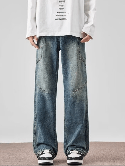 Japanese Brand × Jean Retro distressed loose-fitting trendy washed jeans Size US 32 / EU 48 - 2 Thumbnail
