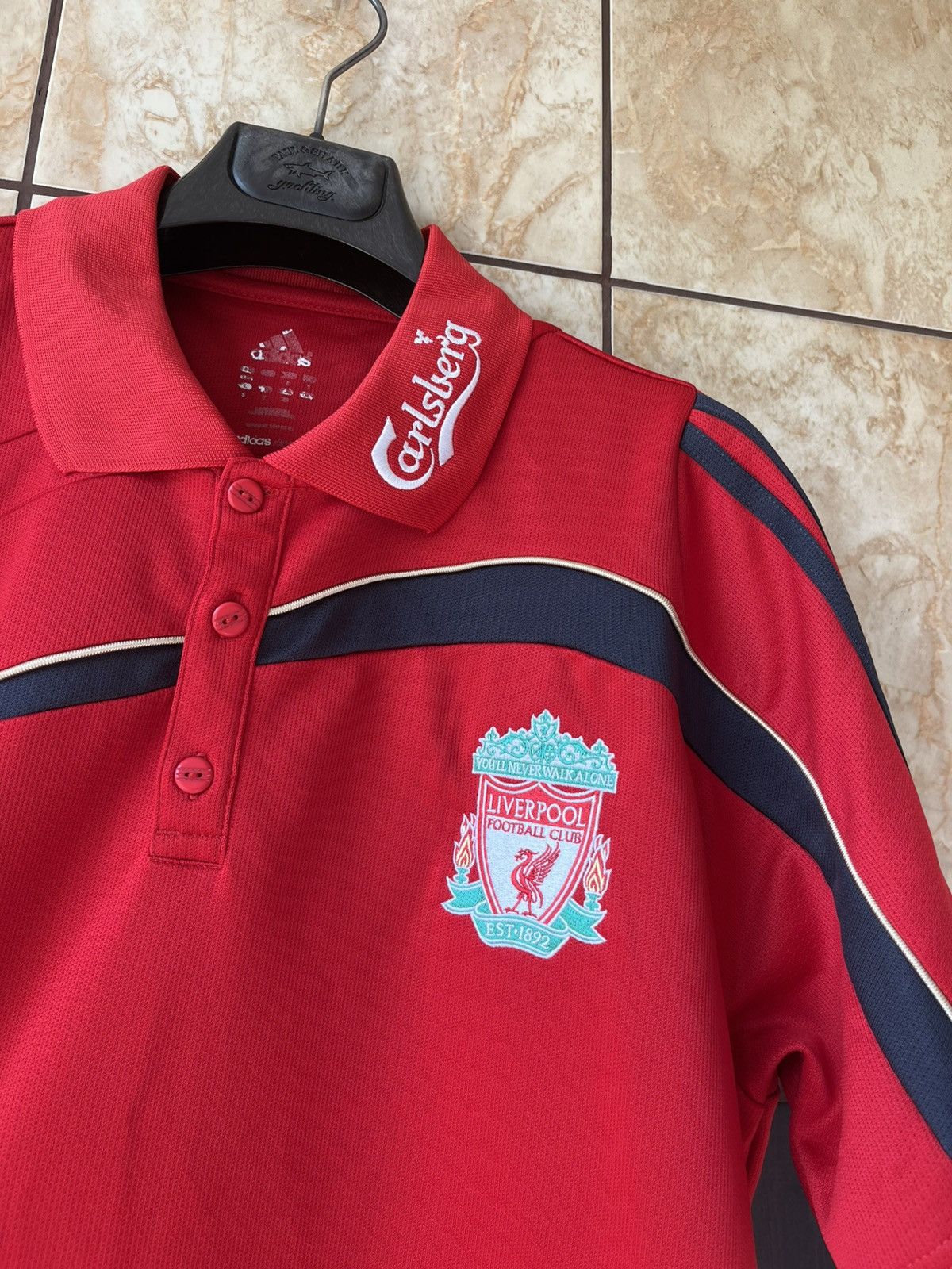 Adidas Liverpool Adidas 2009/2010 polo Size US L / EU 52-54 / 3 - 3 Thumbnail
