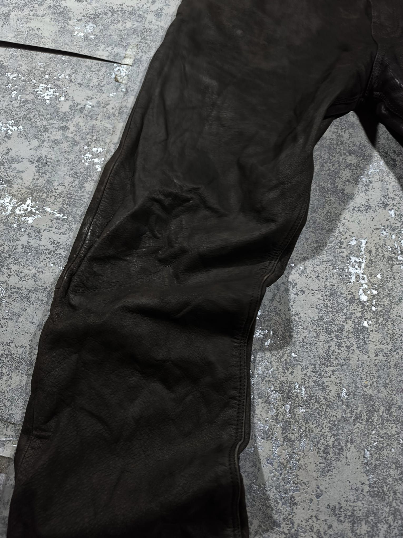 Genuine Leather dark brown western leather 90s pants chrome hearts Size US 38 / EU 54 - 9 Thumbnail