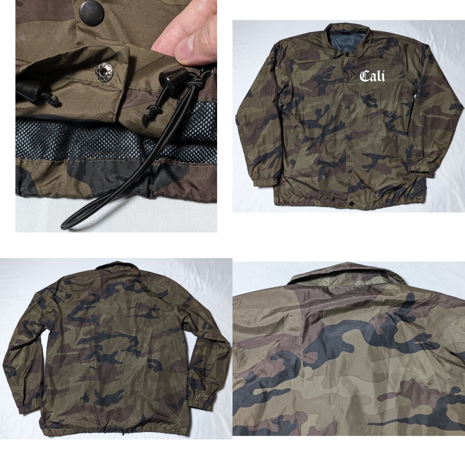 Vintage Molokai Surf Co. CALI Men M Camouflage Lined Windbreaker Jacket Snap Button Size US M / EU 48-50 / 2 - 10 Thumbnail