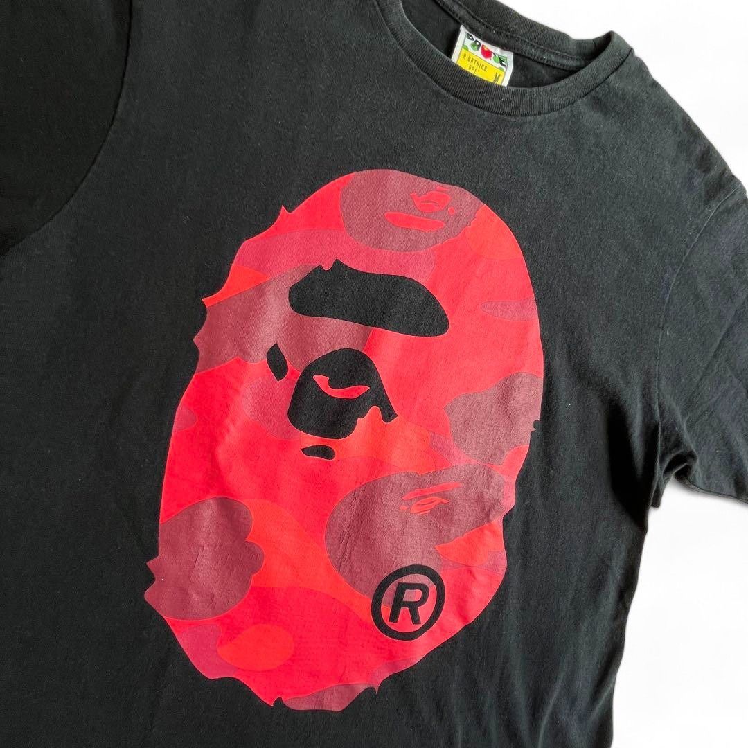 Bape A Bathing Ape (BAPE) - Bapehead Camo T-Shirt Black Red Size US M / EU 48-50 / 2 - 3 Thumbnail