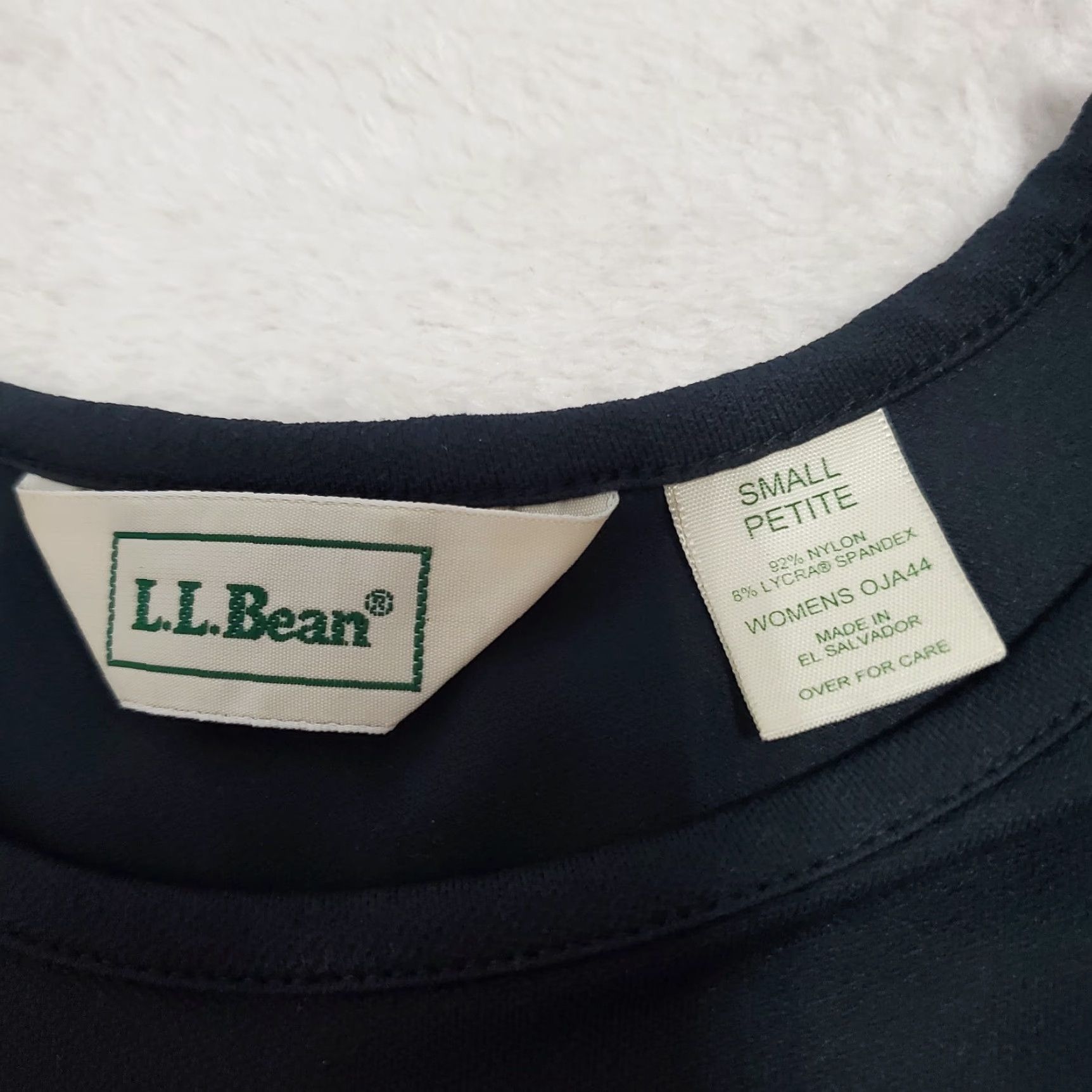 Vintage VINTAGE L.L. Bean Dress Woman Petite S Black A-Line Maxi Short Sleeve Crew Neck Stretch Cap​sule Size 28" / US 6 / IT 42 - 4 Thumbnail